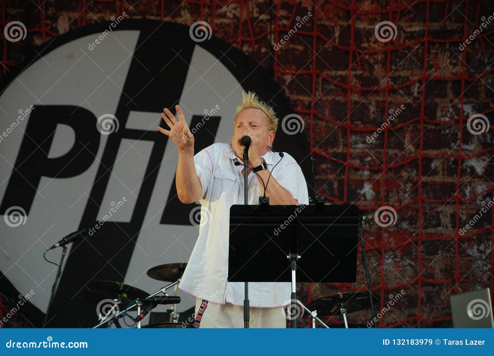 Trencin Slovakia July 9 11 Johnny Rotten Performing Live With Public Image Limited Pil Ex Sex Pistols At Pohoda Festival Editorial Stock Image Image Of Eyes Pistol
