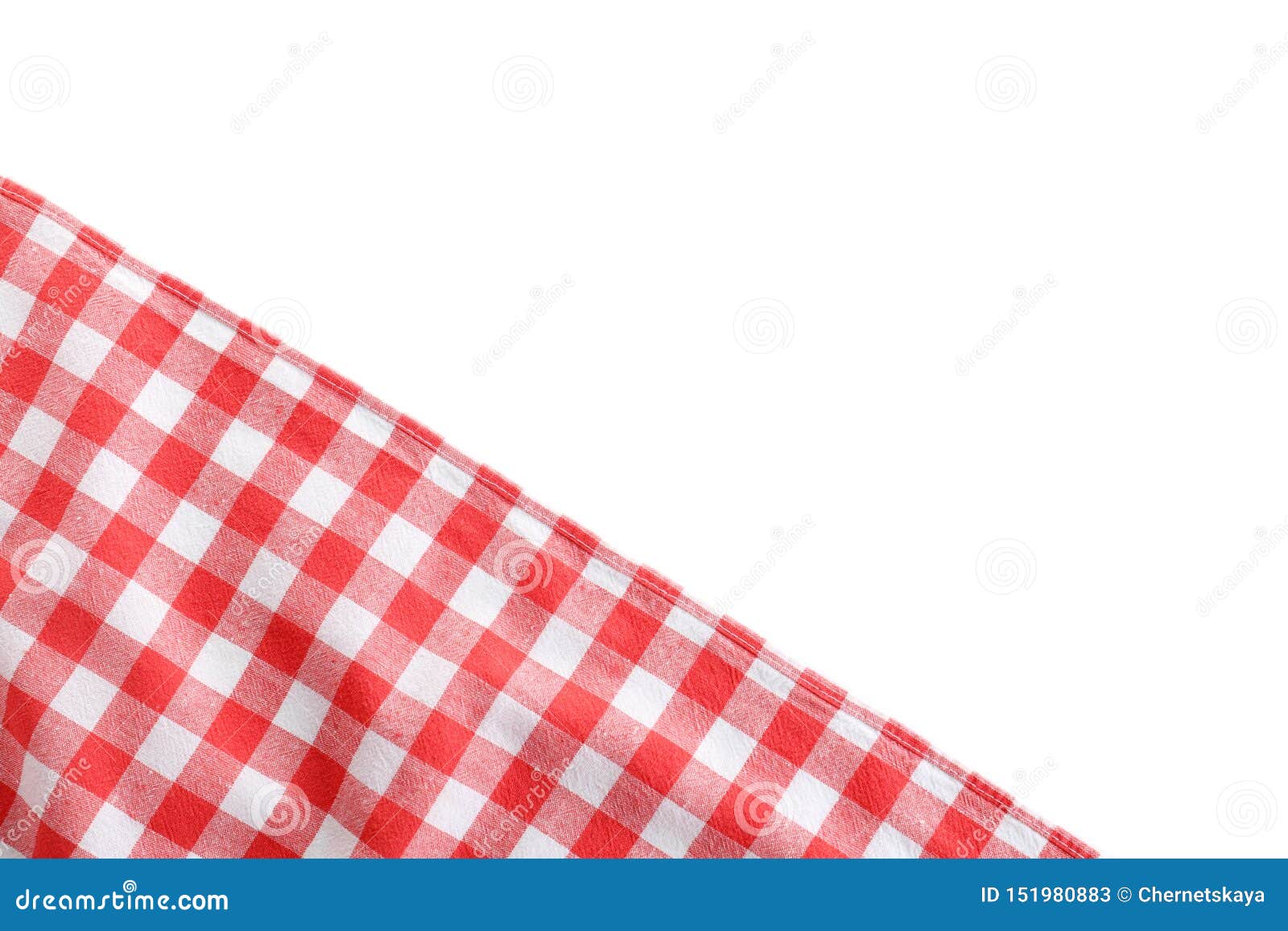 Classic Red Checkered Blanket Isolated on White Stock Image Image of material, copy 151980883