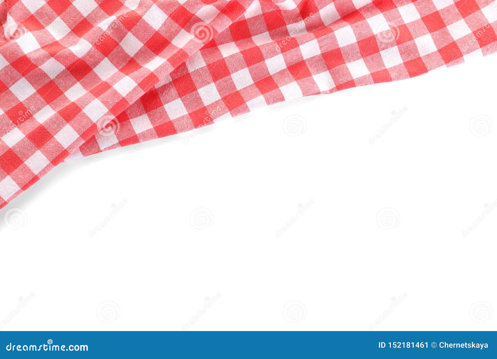 Classic Red Checkered Blanket Isolated on White Stock Image Image of space, copy 152181461