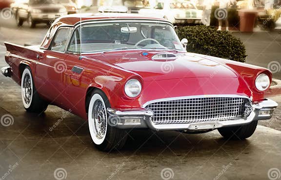Classic red vintage car stock image. Image of luxury, automobile - 7126629