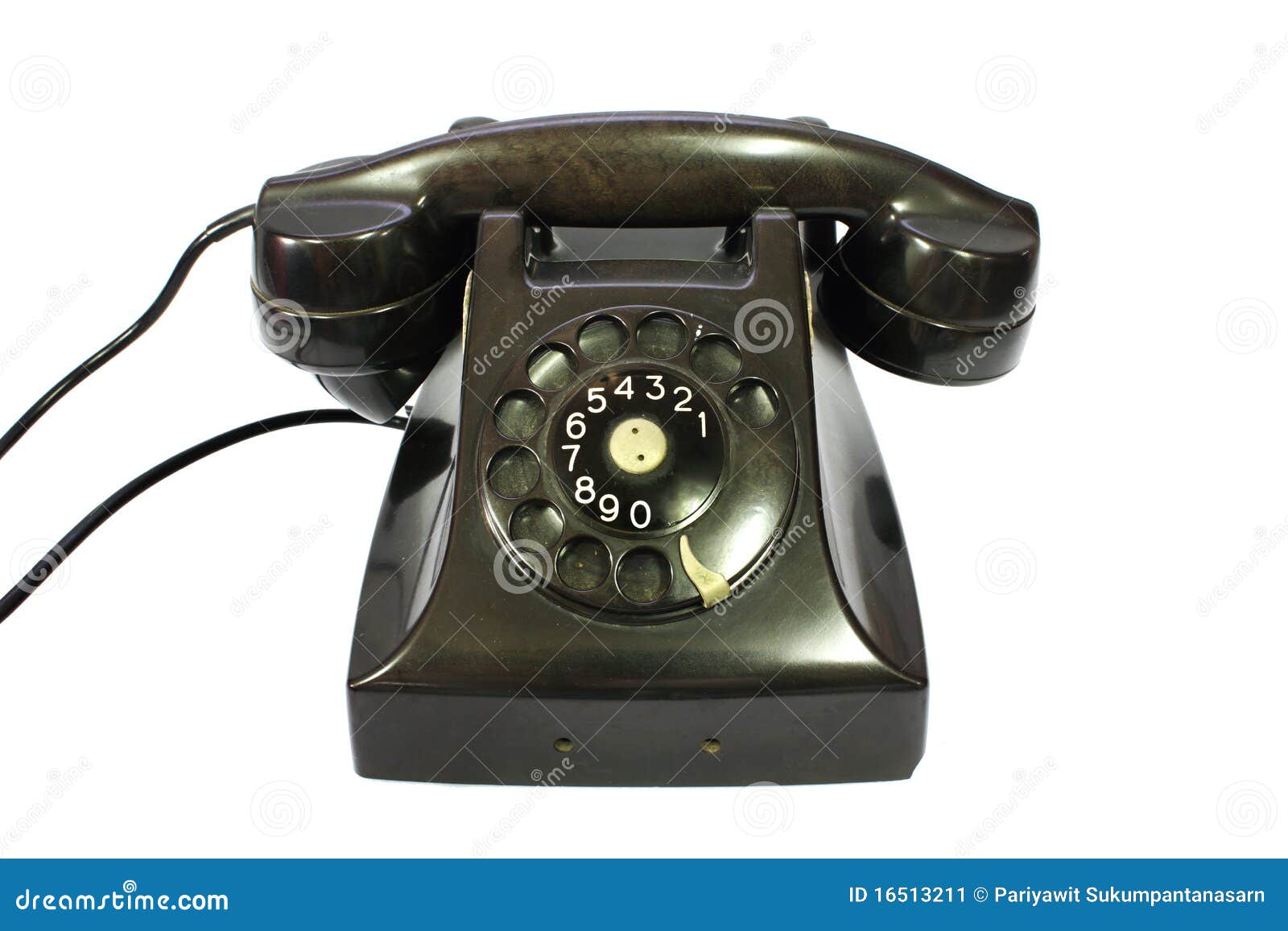 Classic Retro Dial Style Black House Telephone Stock Image Image of