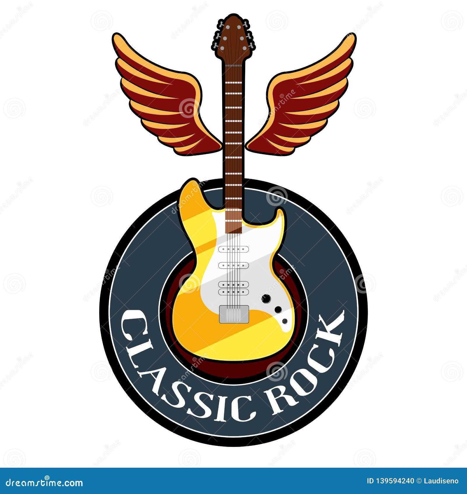 Respectful Draw a picture Graph Classic Rock Music Label with a Electric Guitar and Wings Stock Vector -  Illustration of insignia, label: 139594240