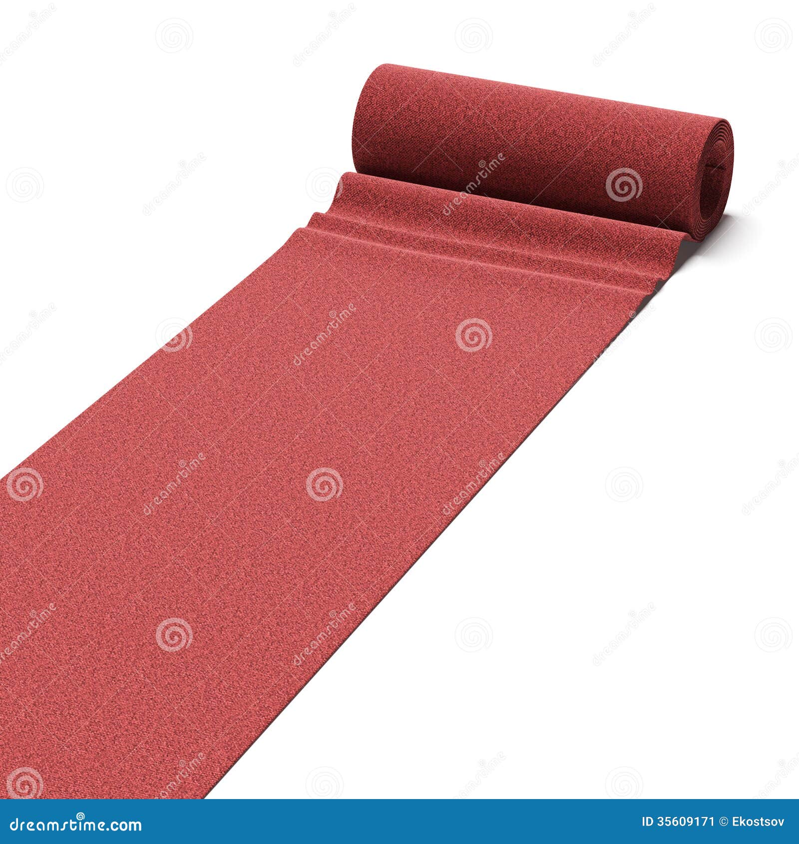 Classic rolling red carpet stock illustration. Illustration of