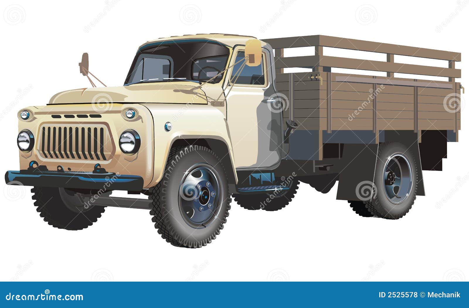 Classic russian truck stock vector. Illustration of load  2525578