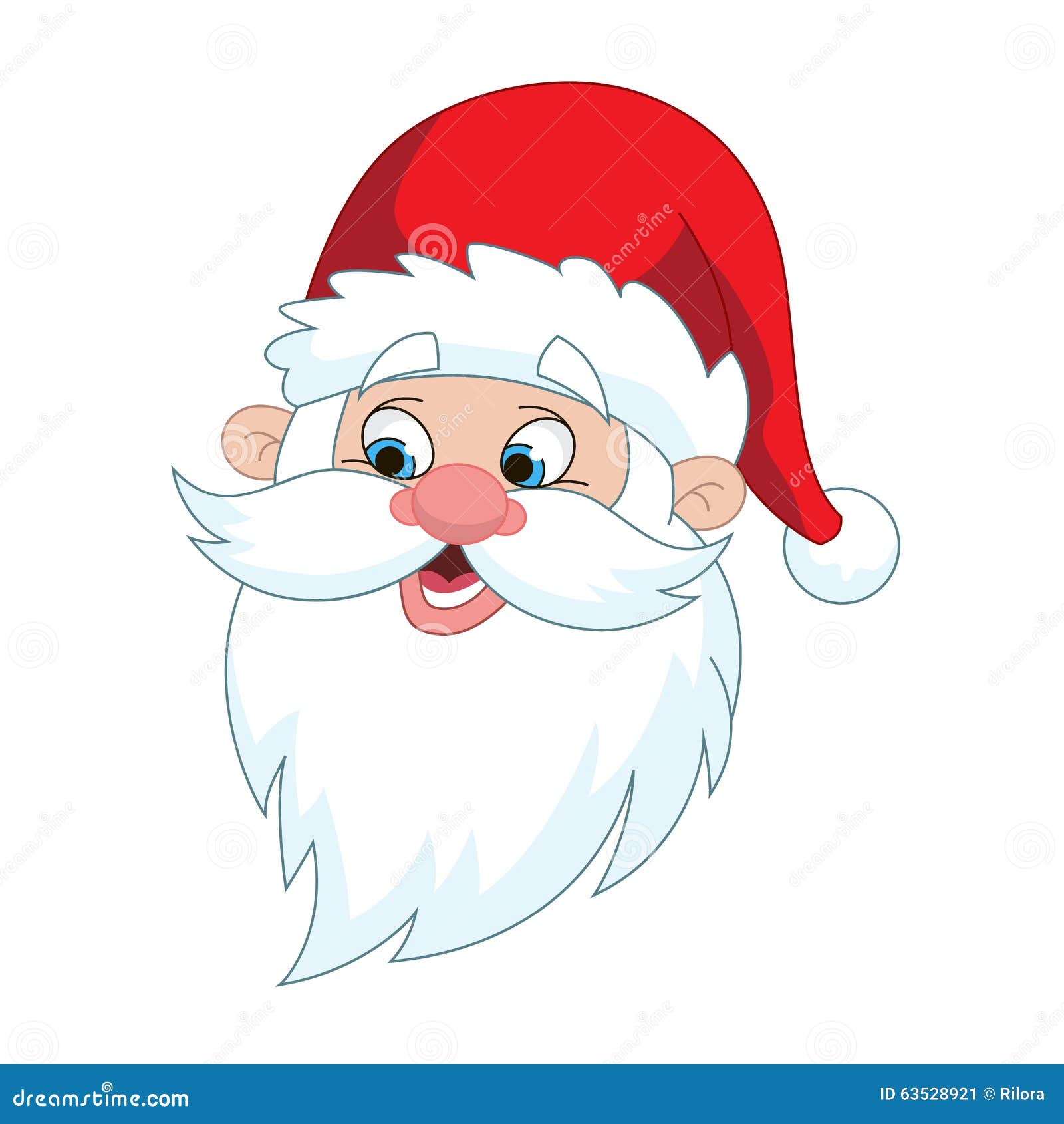 Classic Santa Claus Head stock vector. Illustration of nicholas - 63528921