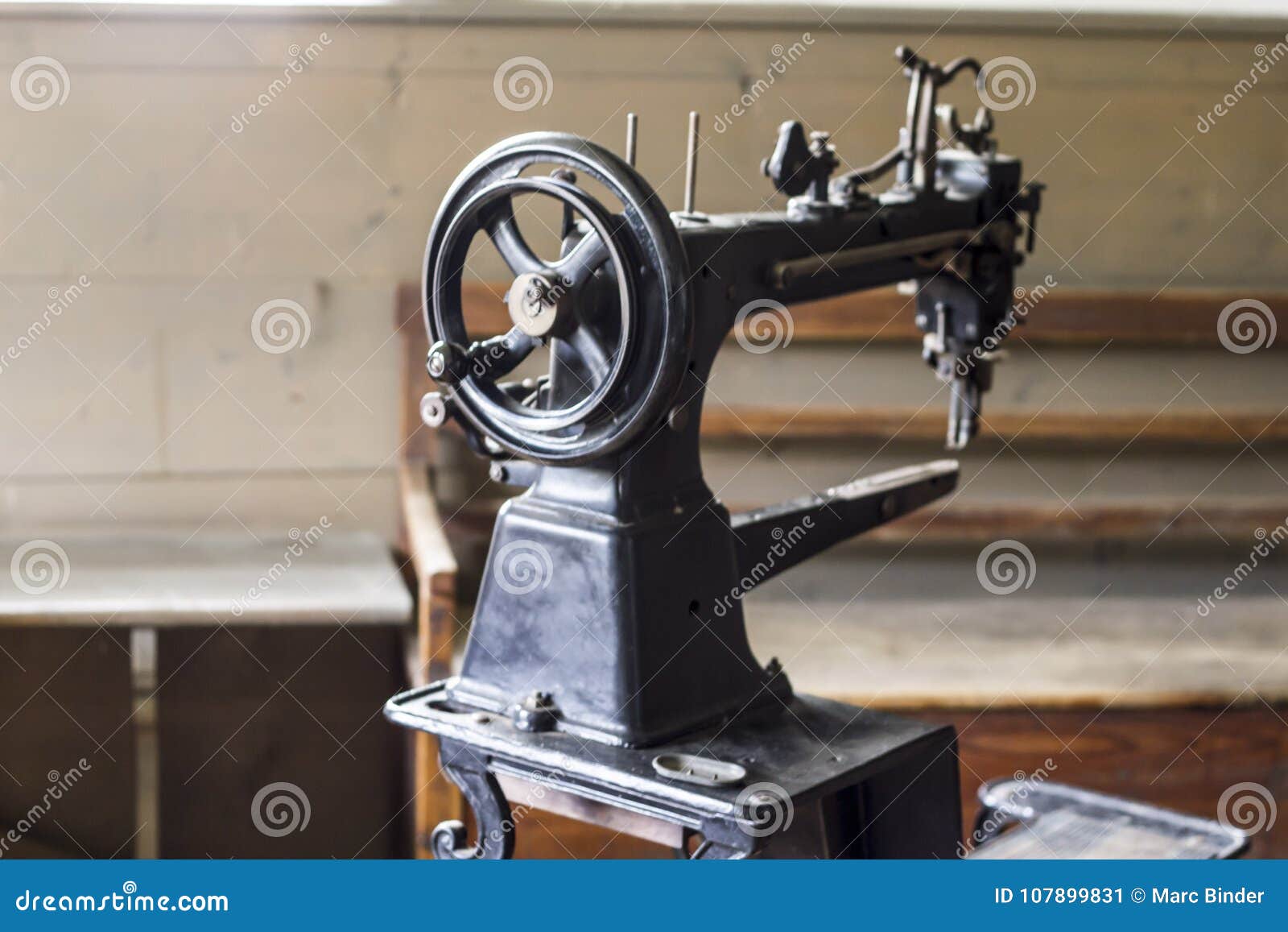 A Classic Sewing Machine of a Stock Image Image of steel