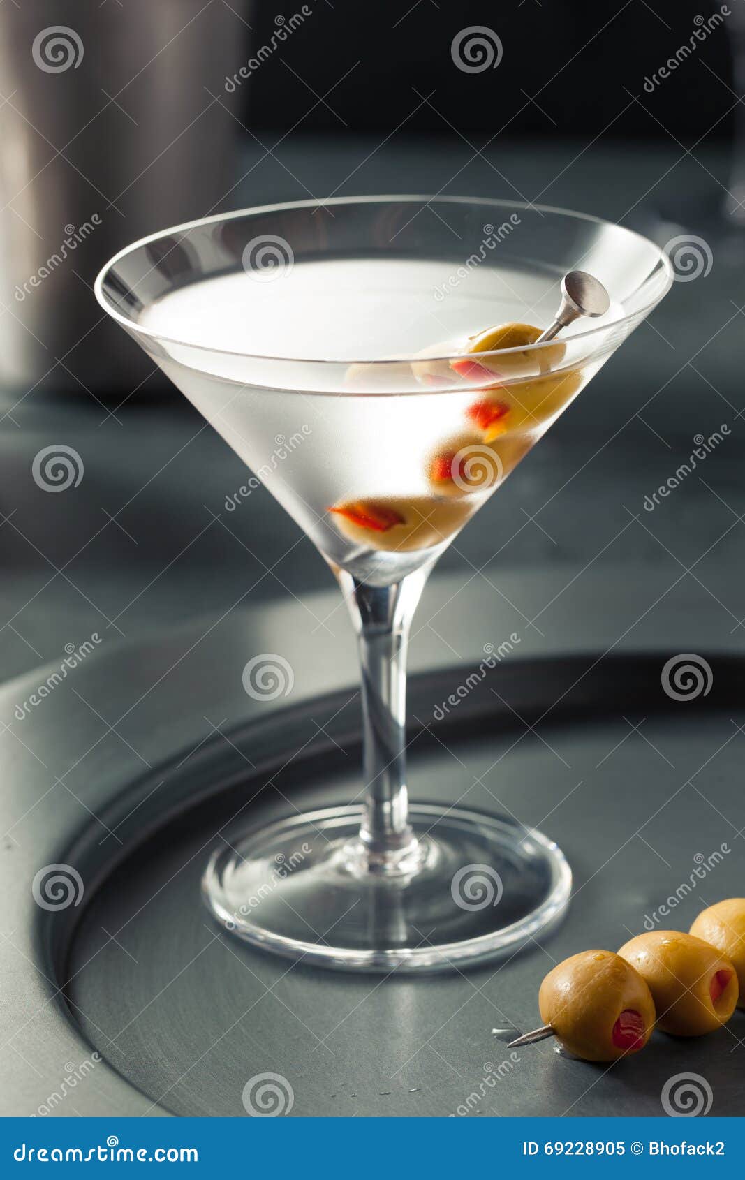 Classic Shaken Dry Vodka Martini Stock Image Image of fresh