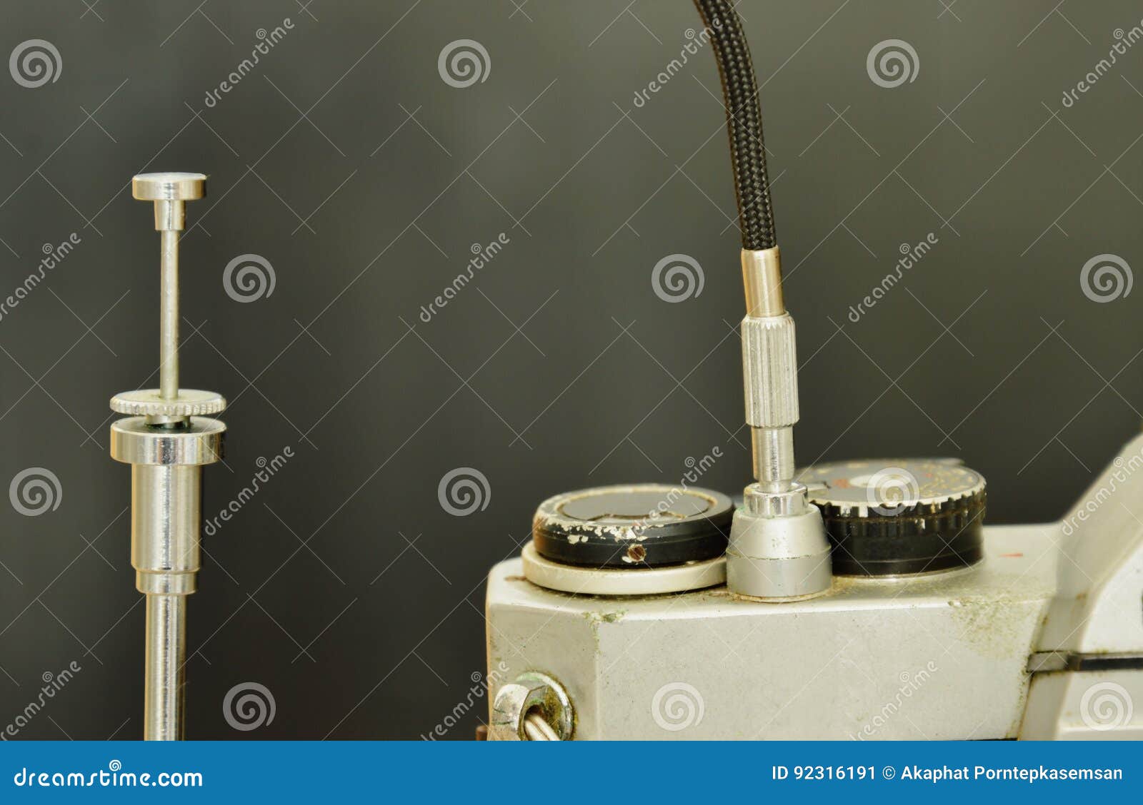 Classic Shutter Cable Released Operated on Single Lens Reflect Film Camera Ready To Shooting