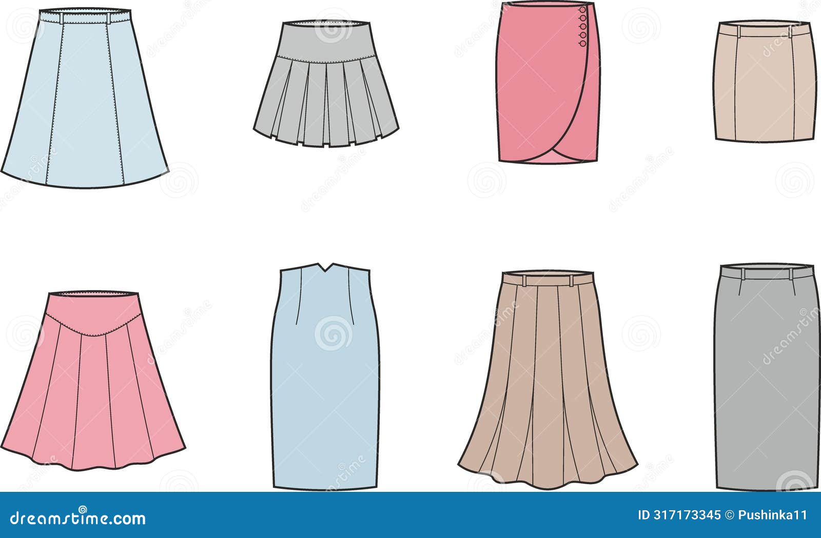 Office skirt vector outlet