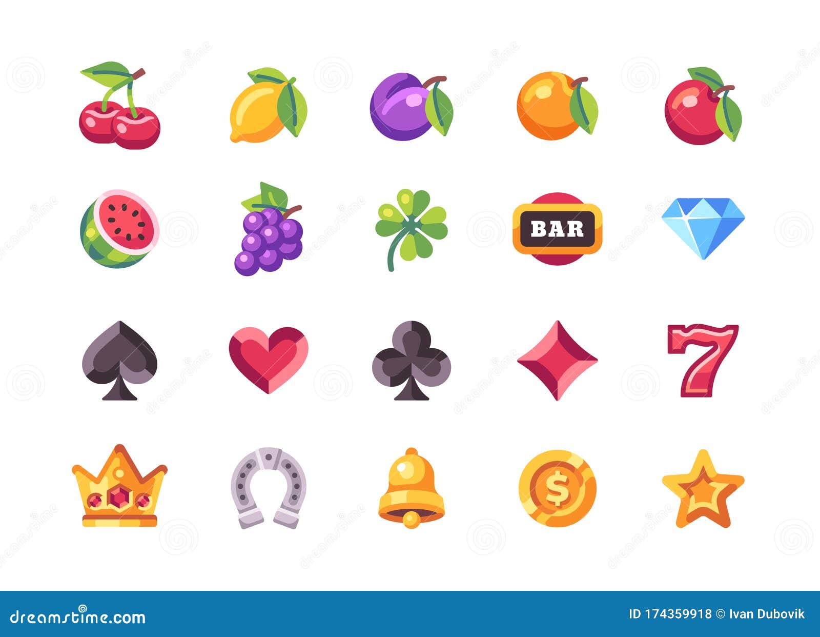 Free vector slot machine symbols Free vector slot machine symbols