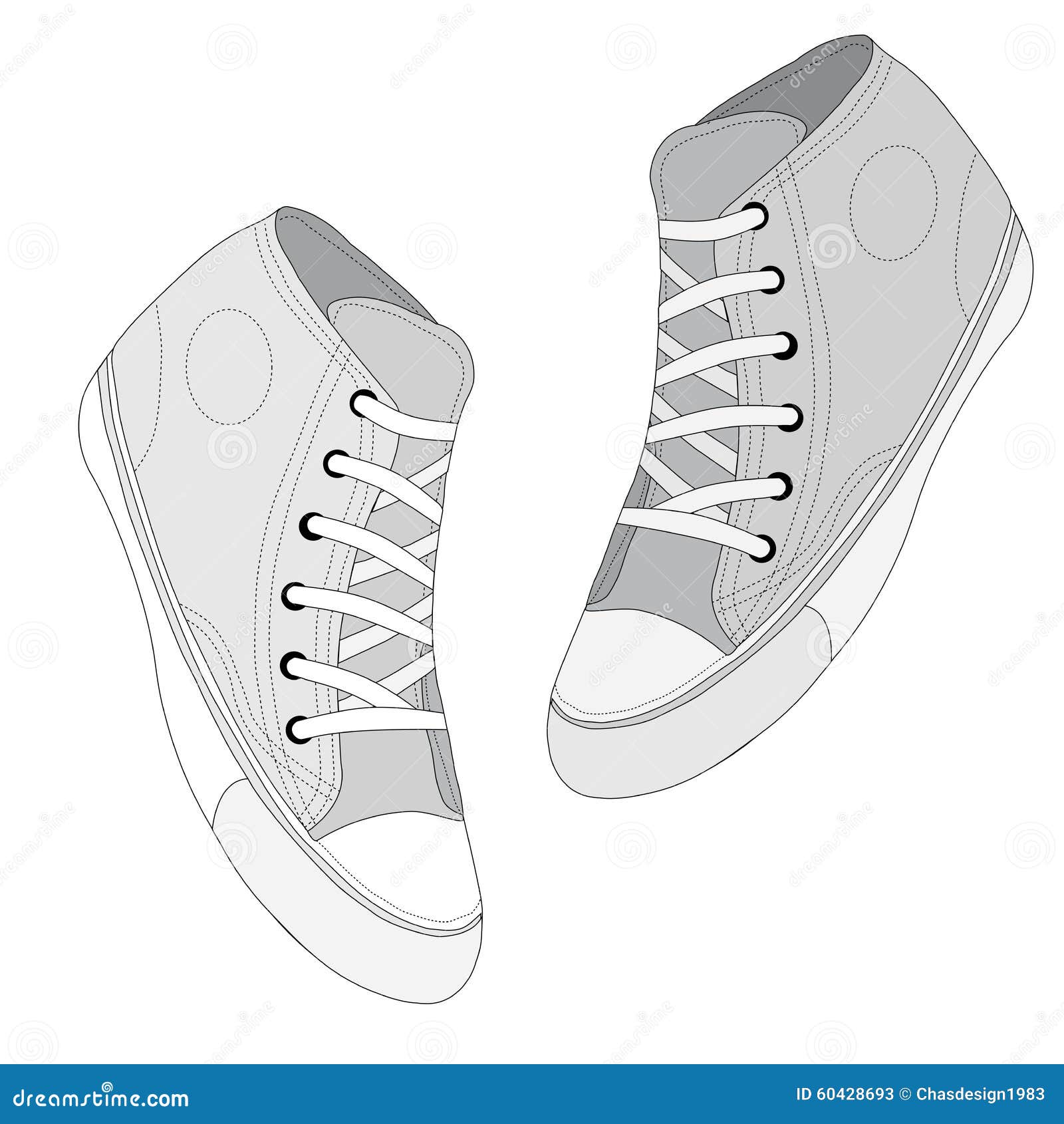 Classic Sneaker Sketched, Vector Stock Vector - Illustration of ...