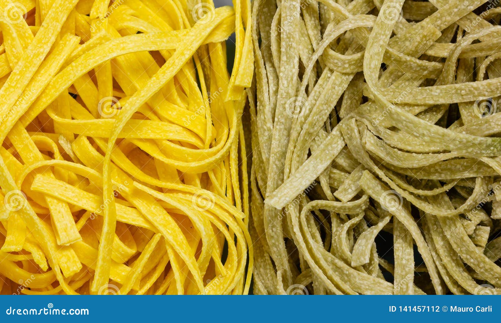 Classic and Spinach Italian Egg Pasta Stock Photo Image of shadow