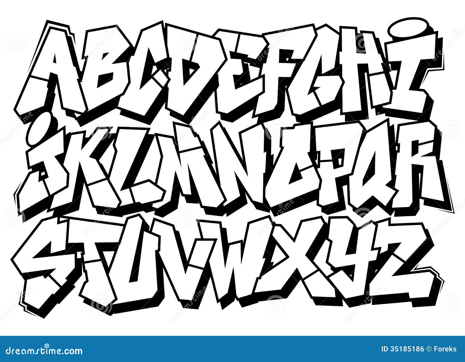 Graffiti Font Stock Illustrations – 12,12 Graffiti Font Stock