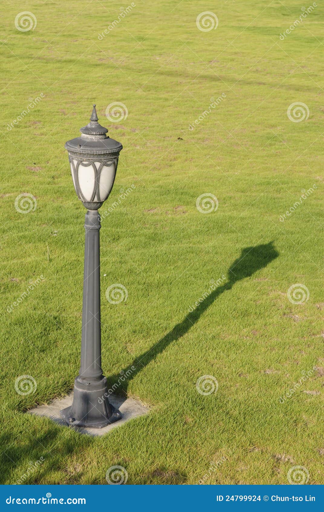 Classic Street Light on Green Garden Stock Photo Image of green