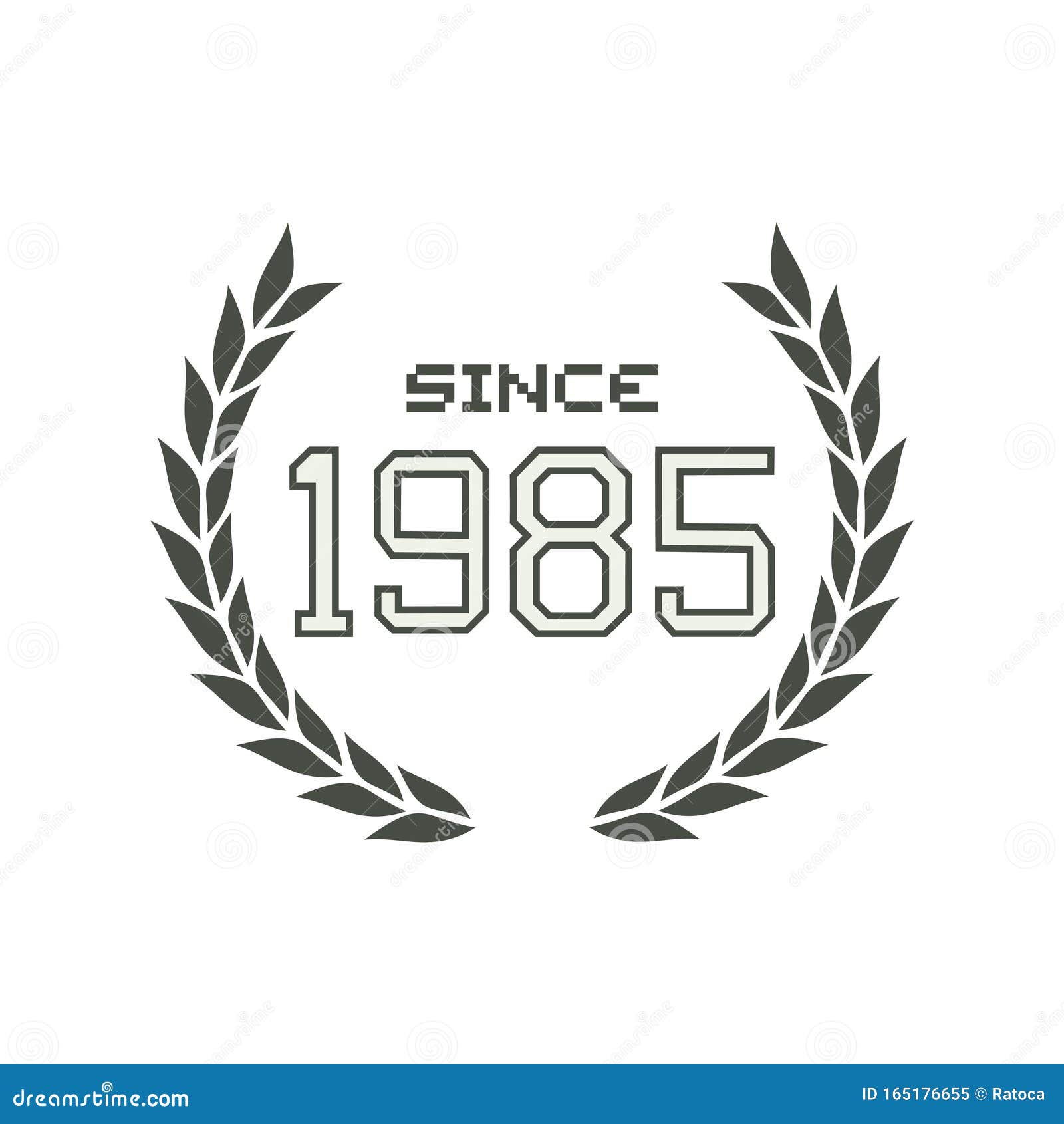 1985 Year College Font Stock Image 107152615