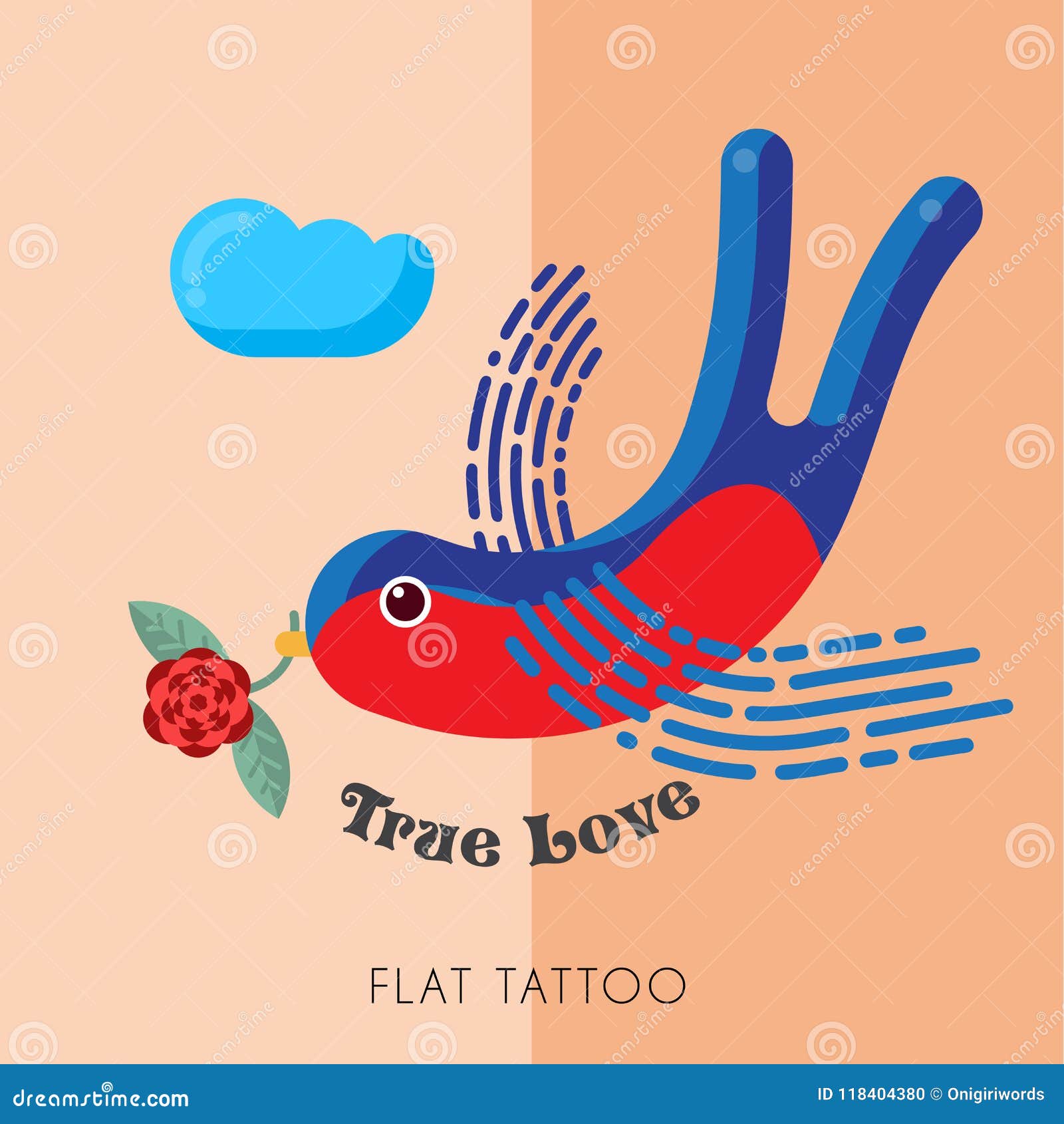 Classic Tattoo Design In Flat Style Stock Vector Illustration Of classic-tattoo-design-in-flat-style-stock-vector-illustration-of