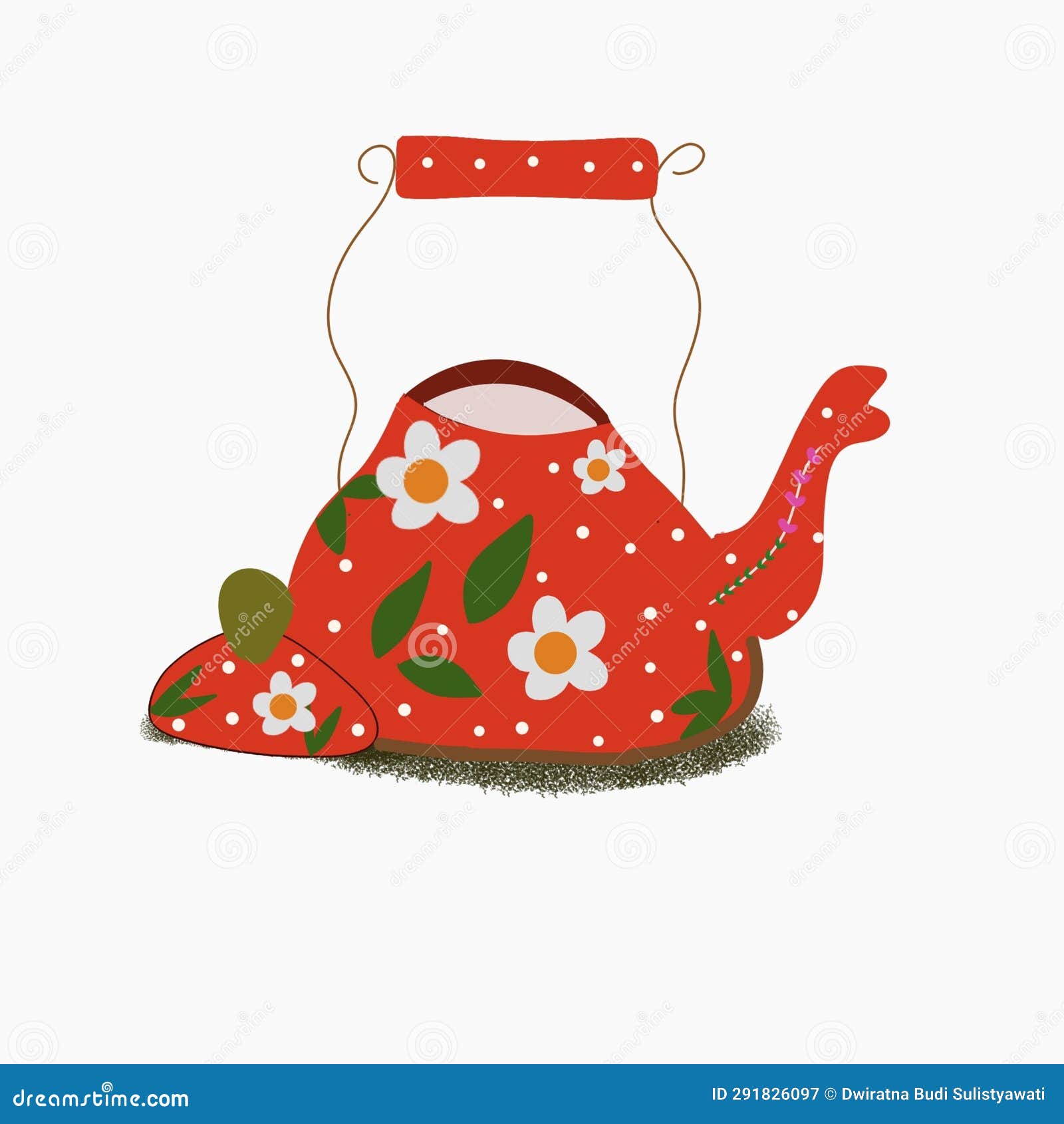 Classic teapot stock illustration. Illustration of leaf 291826097