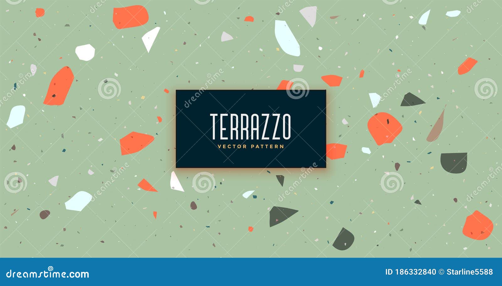 Classic Terrazzo Floor Pattern Background with Vintage Colors Stock