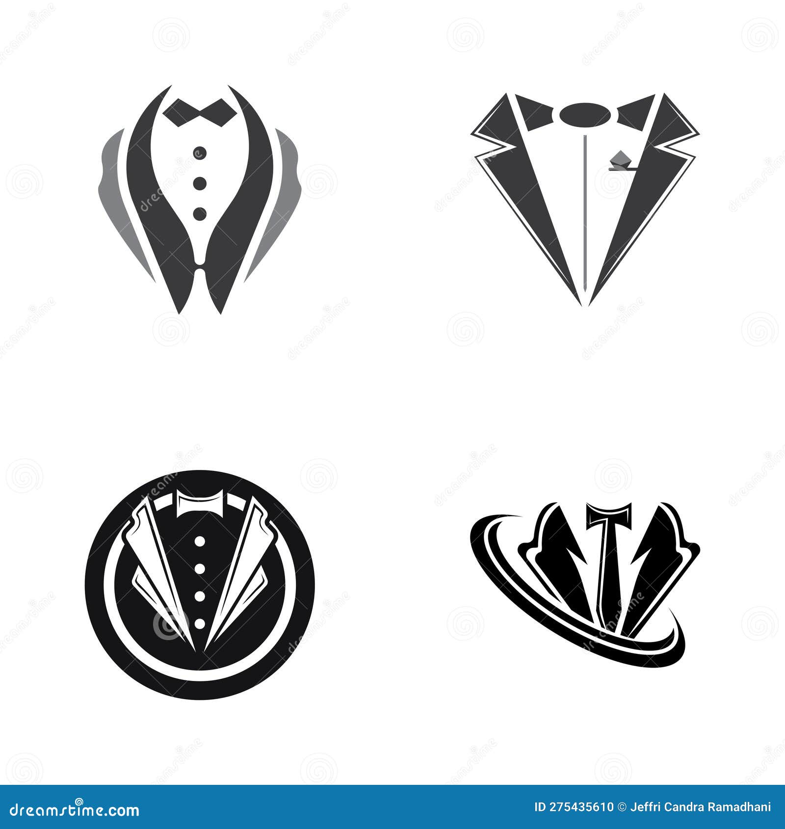 Classic Tie Icon And Suit Fashion Men Stock Vector Illustration Of