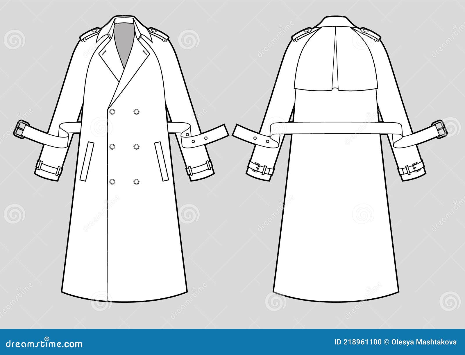 classic trench coat  template
