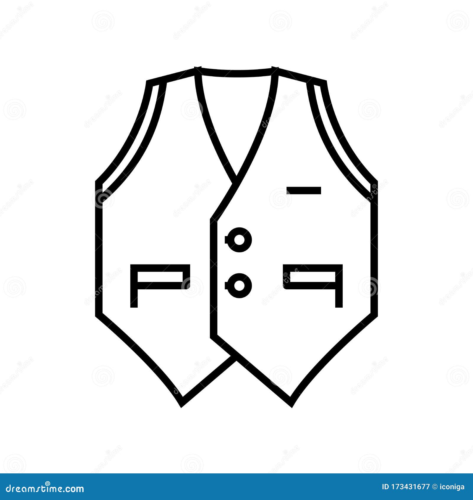 Classic Vest Outline Stock Illustrations – 432 Classic Vest Outline ...