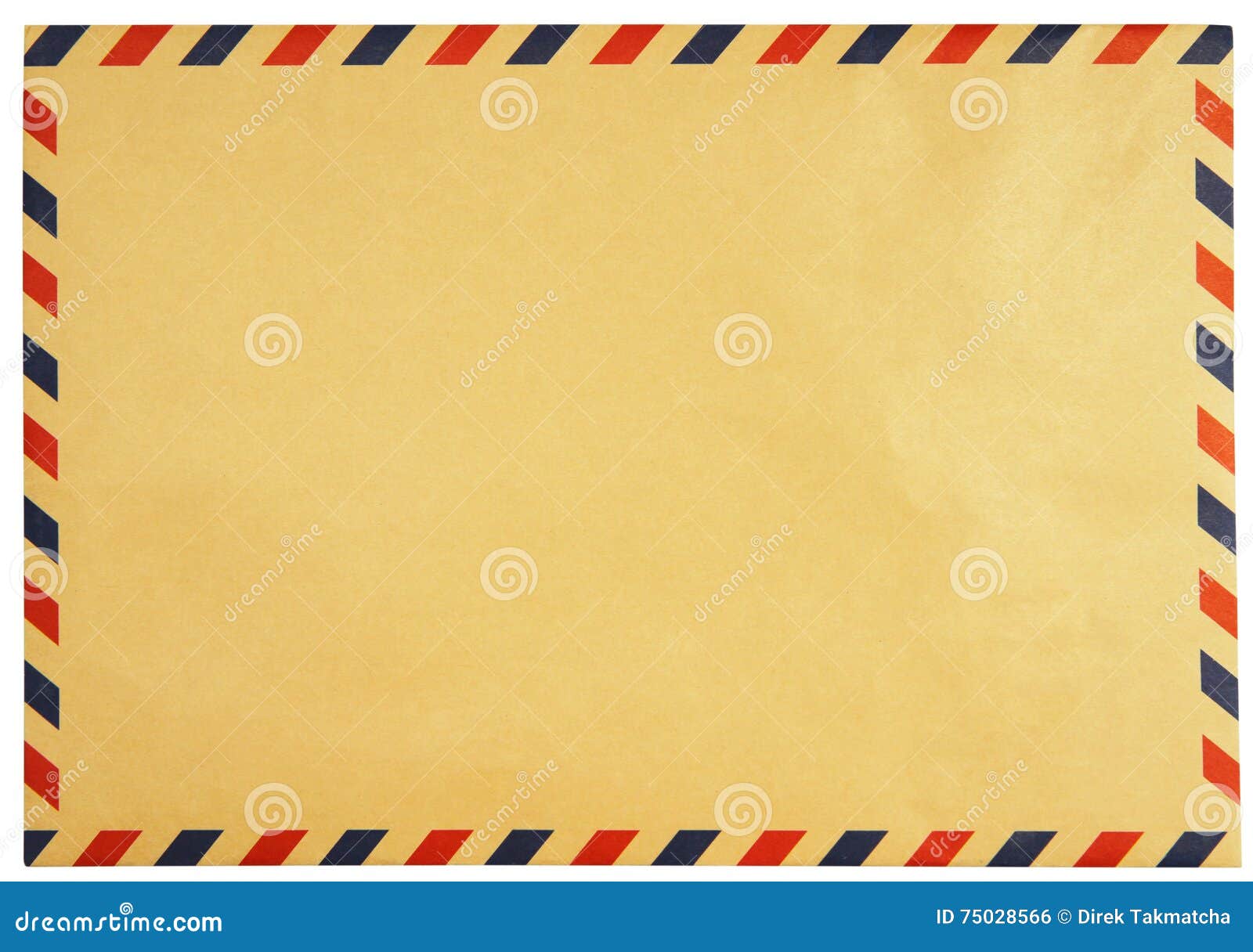 Classic Vintage Envelope Isolated Stock Photo Image of background