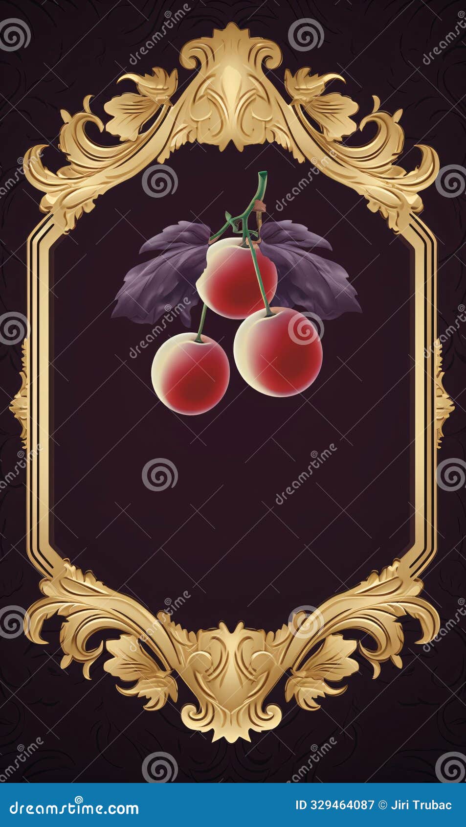 classic vintage flavored mirabelle plum label frame