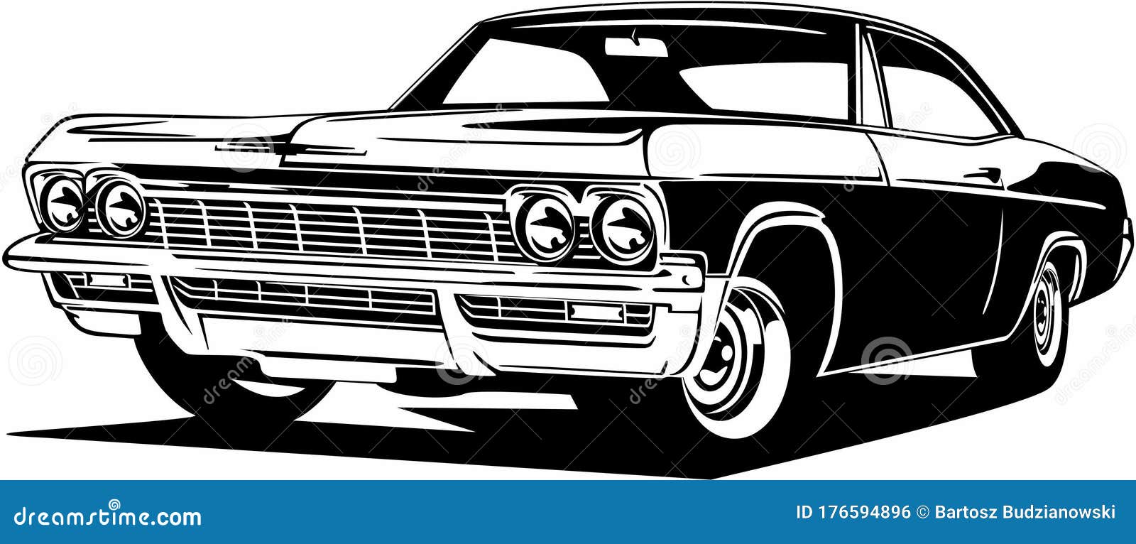 classic vintage retro american legendary car chevrolet impala