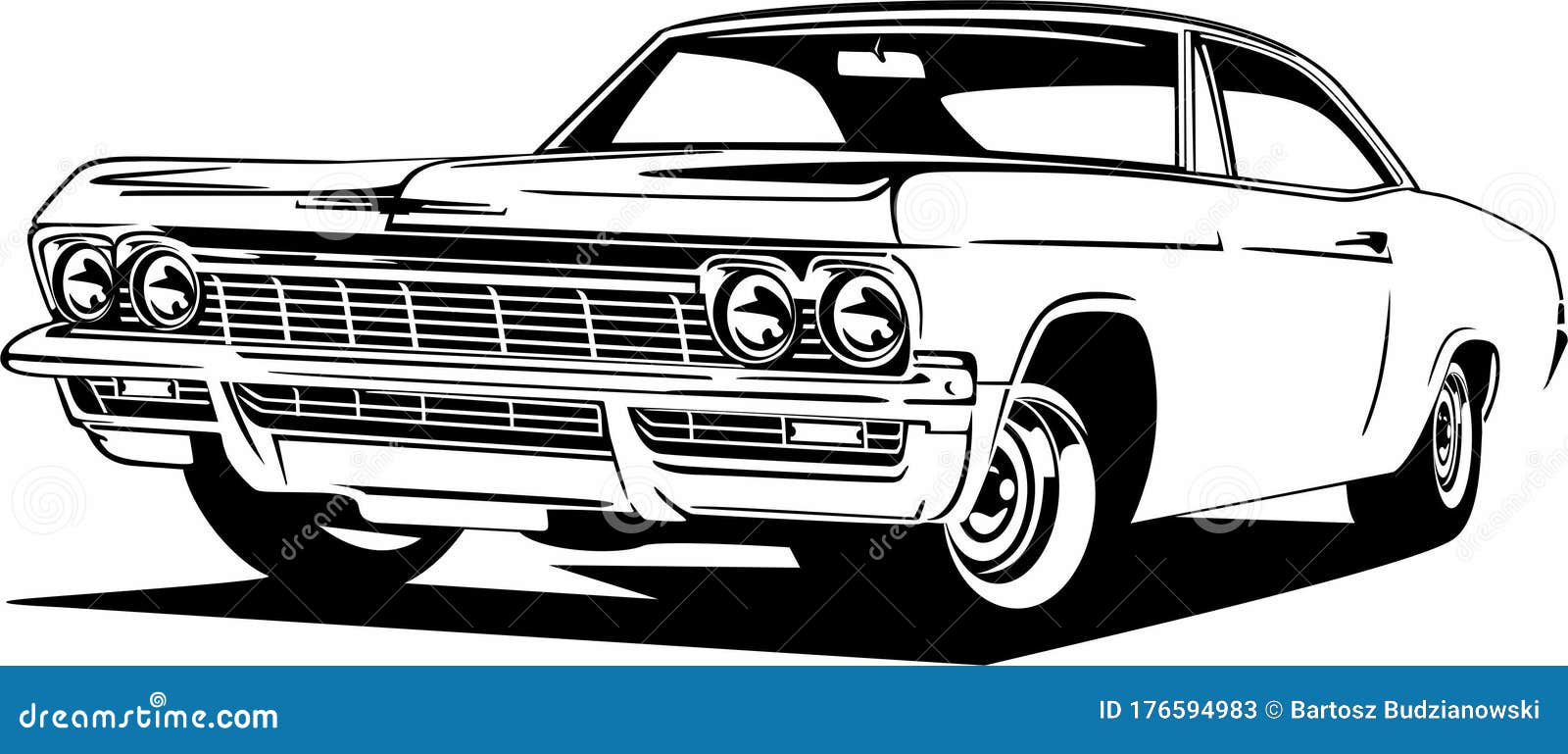 classic vintage retro american legendary car chevrolet impala