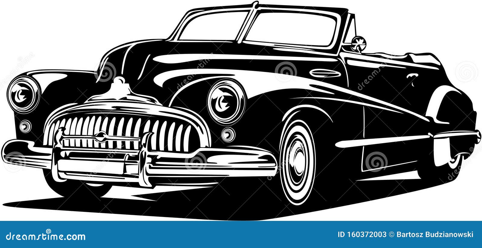 Download Classic Vintage Retro American Legendary Car Stock Vector - Illustration of black, biggest ...