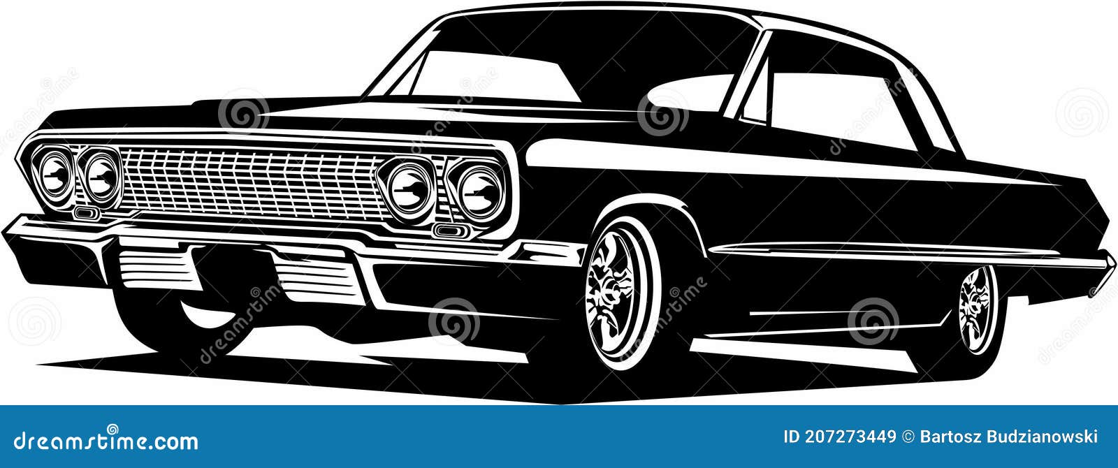 classic vintage retro legendary american muscle car chevrolet impala