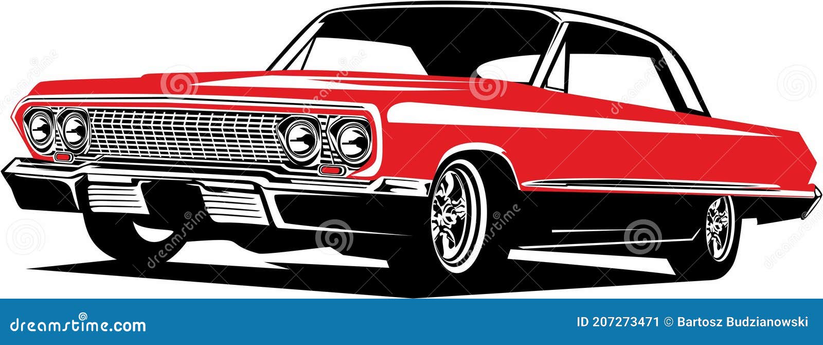 classic vintage retro legendary american muscle car chevrolet impala