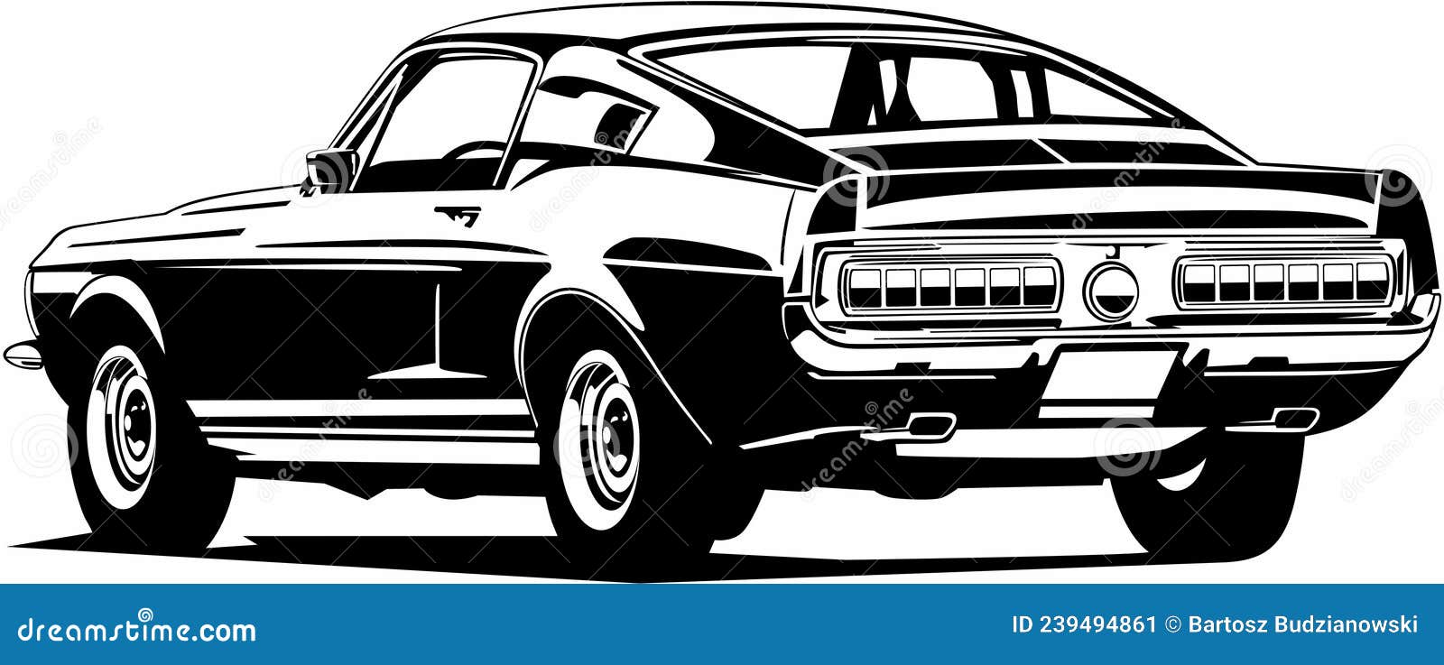classic vintage retro legendary american muscle car ford mustang bullitt