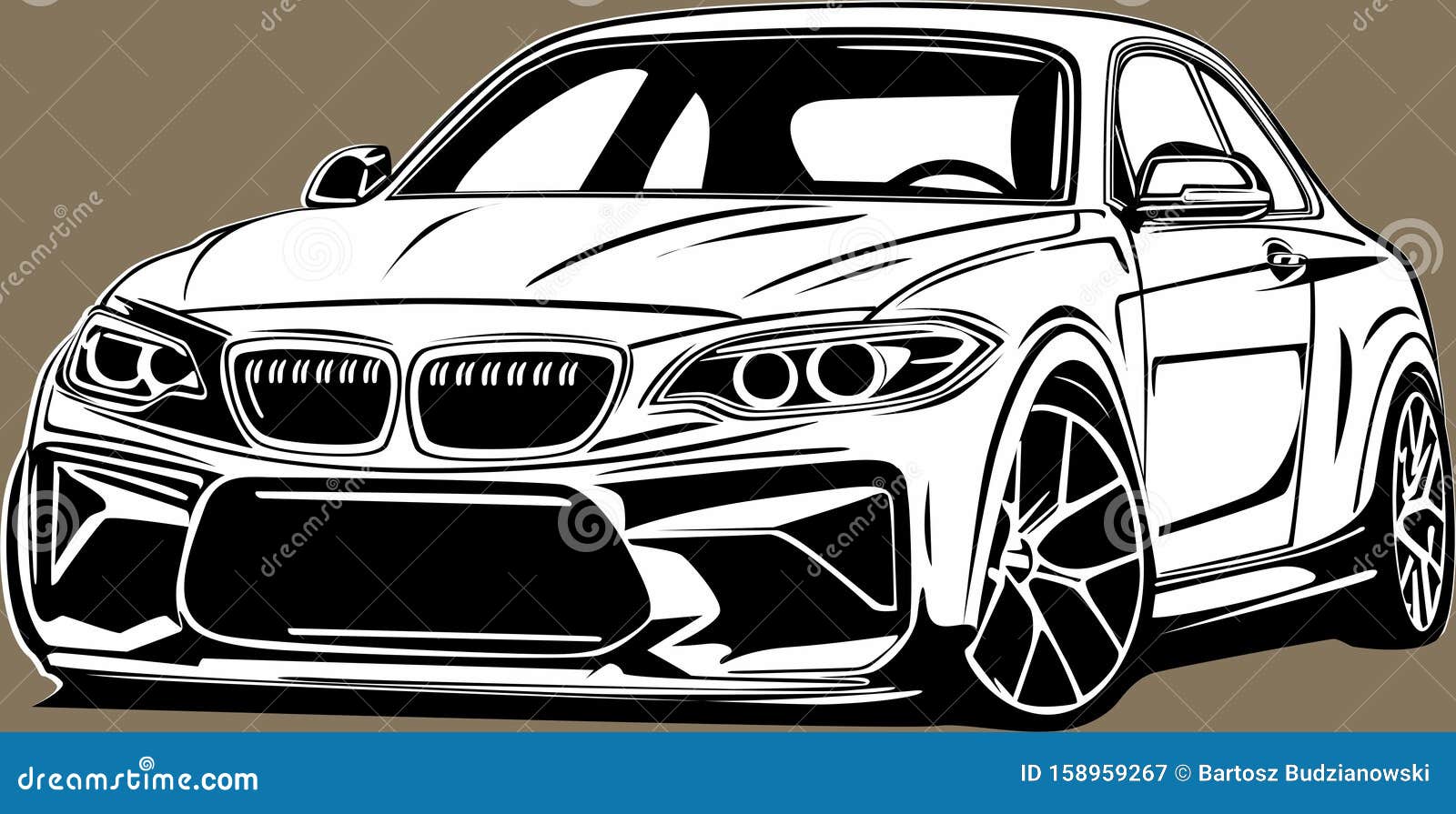 bmw 5 series black colour clipart