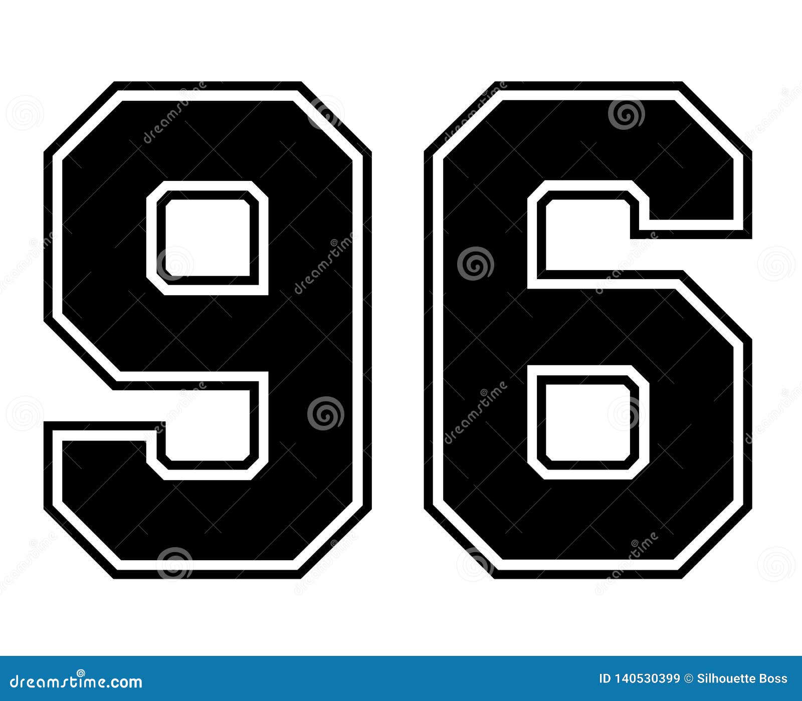96 Classic Vintage Sport Jersey Number 