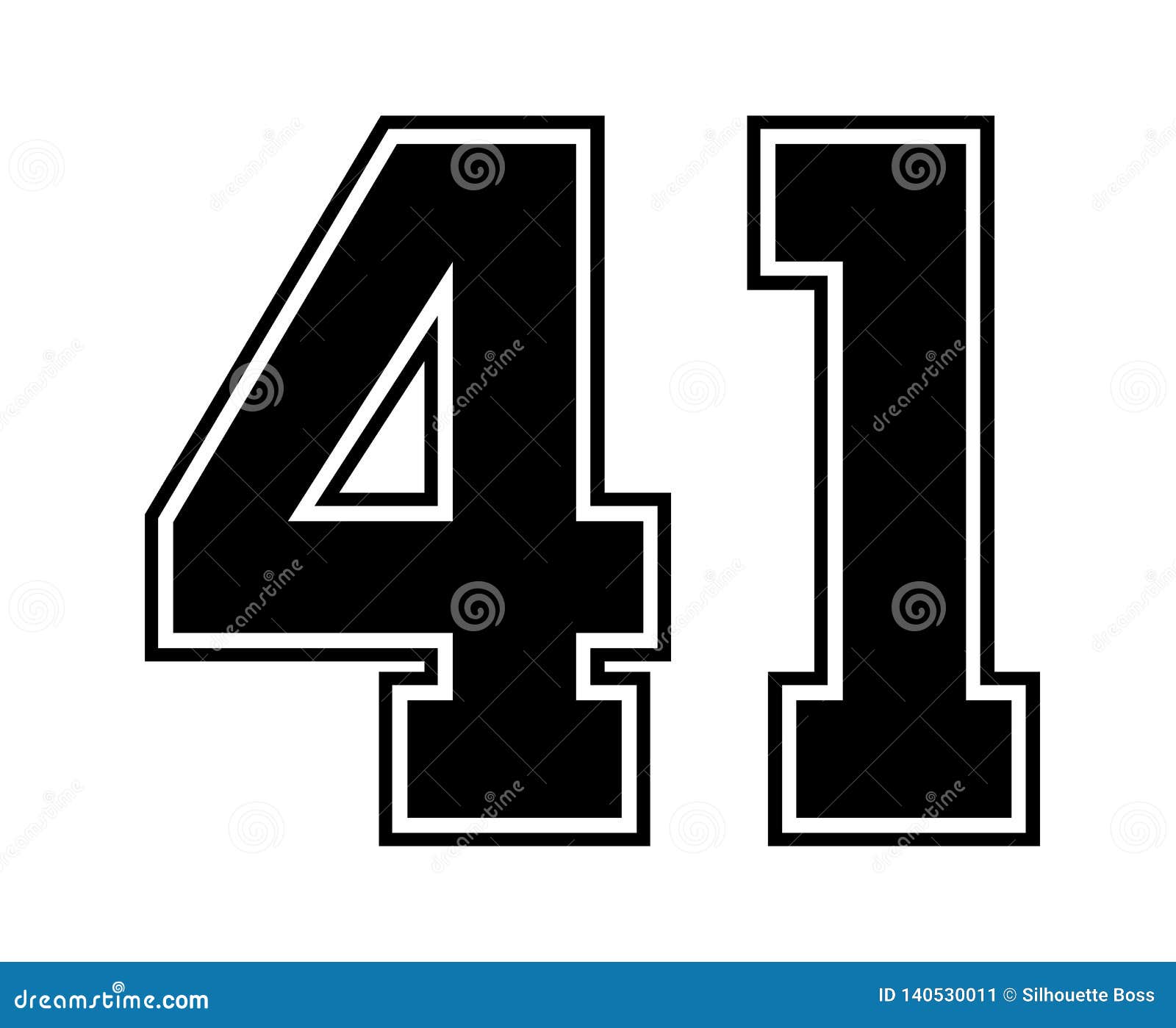 41 Classic Vintage Sport Jersey Number 