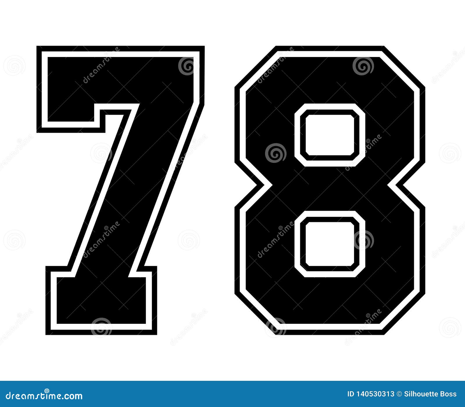 78 Classic Vintage Sport Jersey Number 