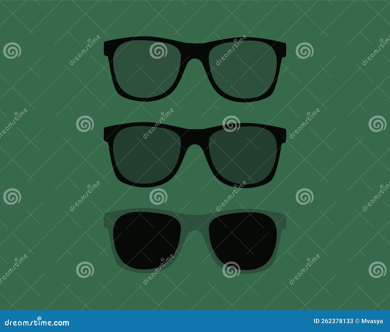 Classic Vintage Sunglasses Realistic Isolated Vector Illustration