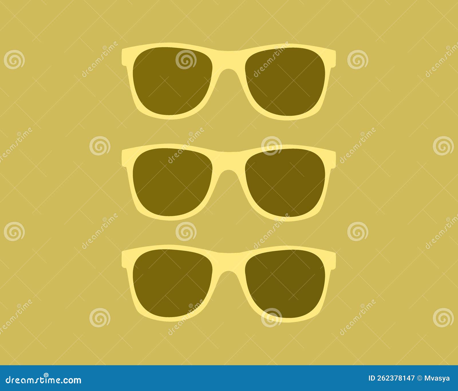 Classic Vintage Sunglasses Realistic Isolated Vector Illustration