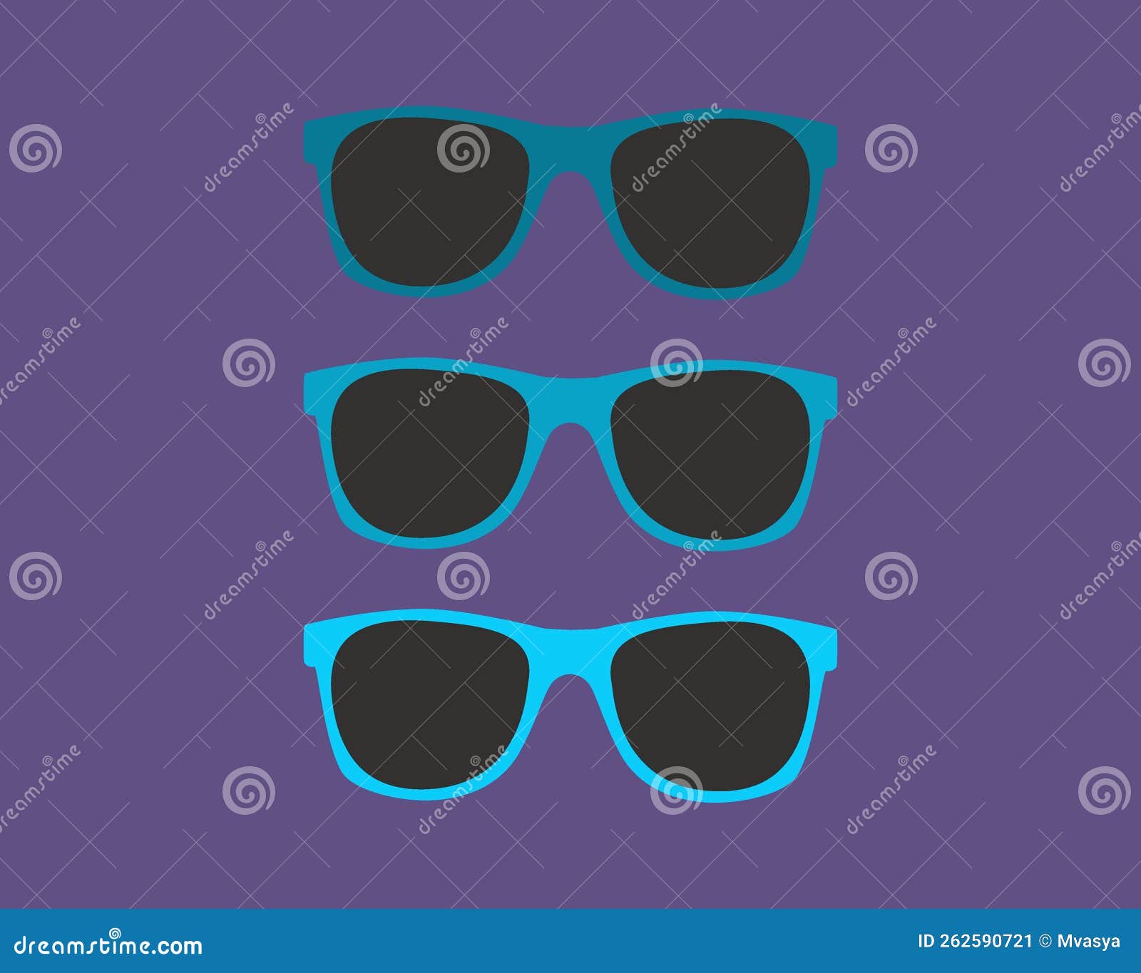 Classic Vintage Sunglasses Realistic Isolated Vector Illustration