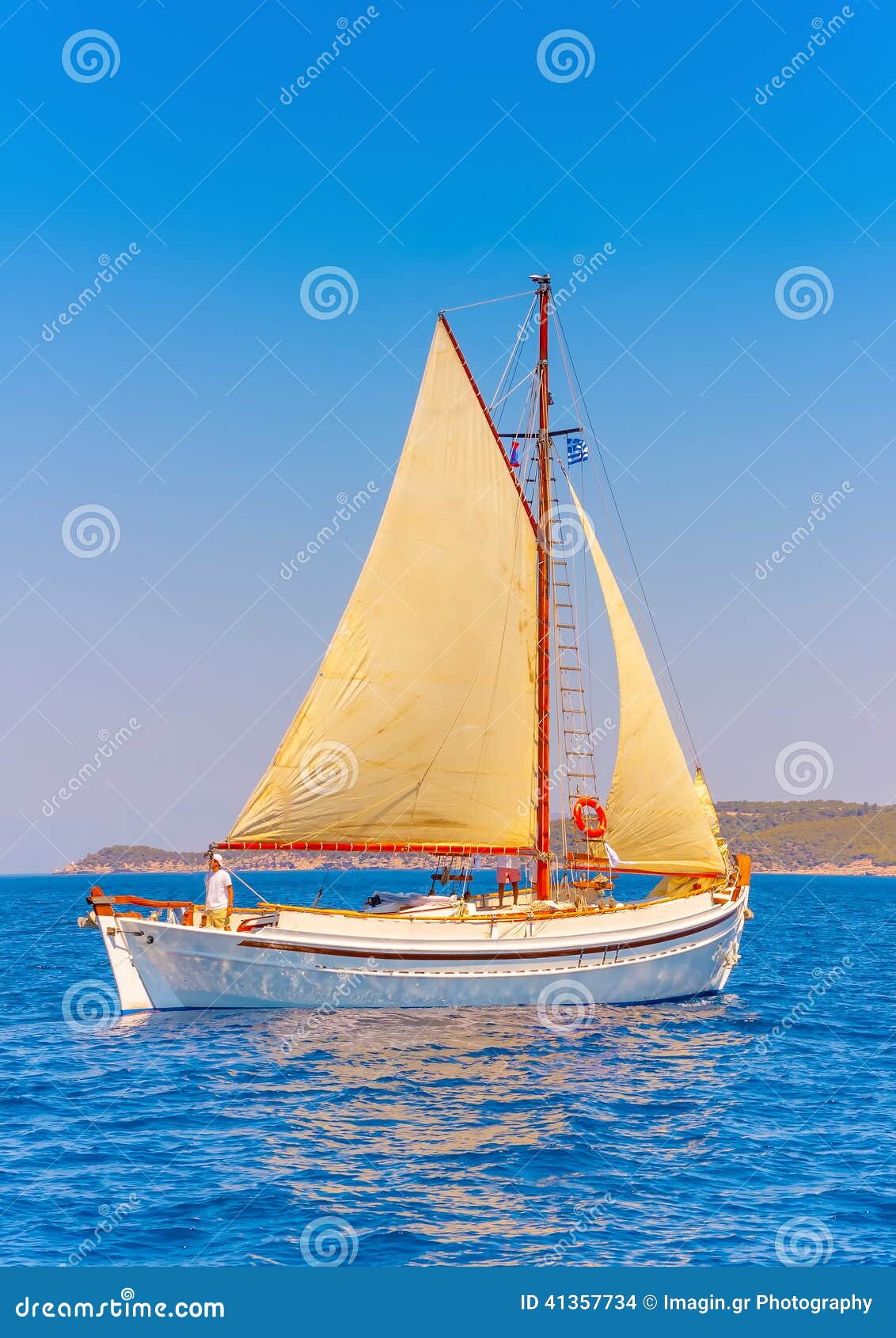 Classic Wooden Sailing Boat Editorial Stock Image - Image 