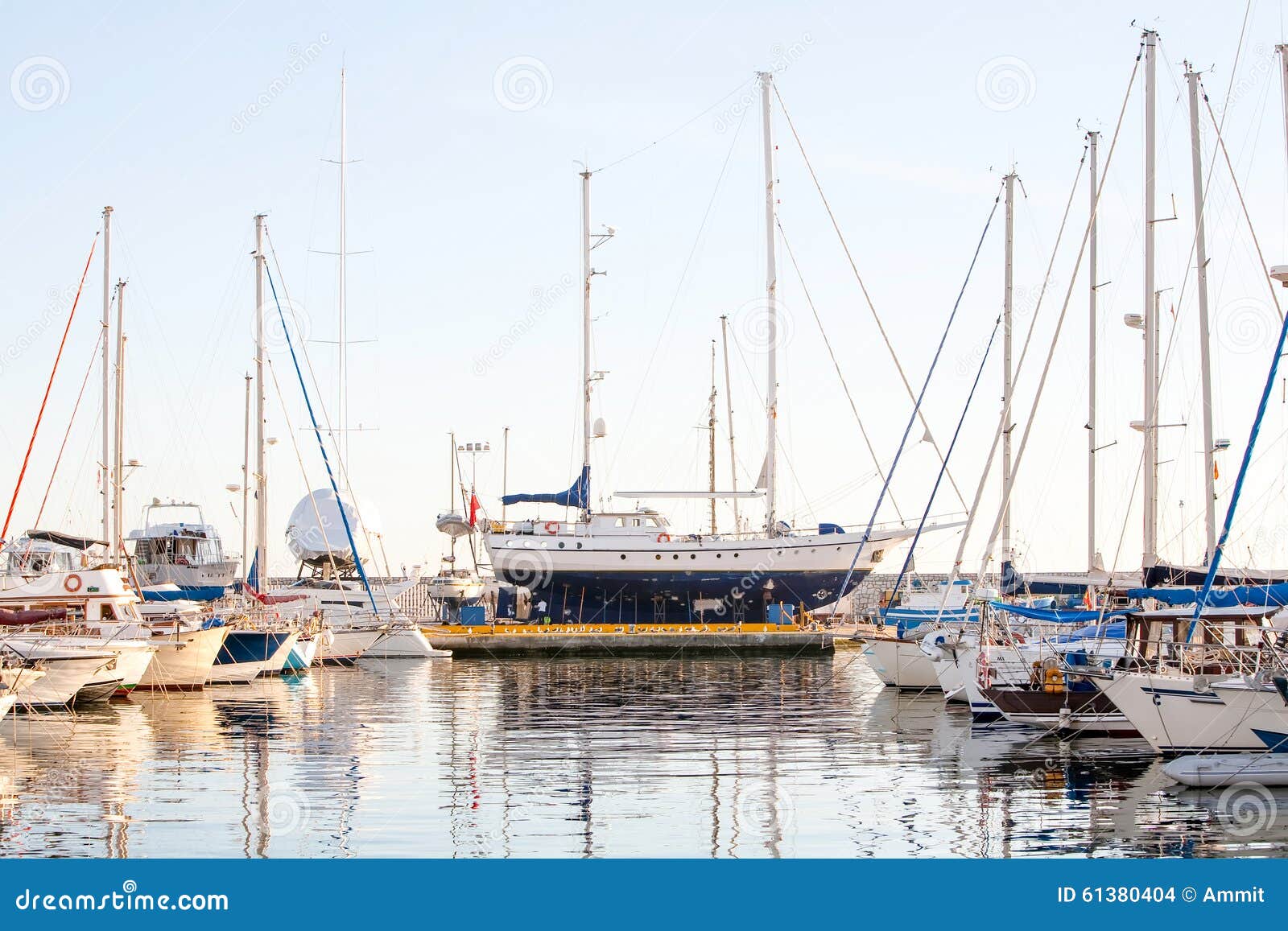 Classic Yacht Restoration stock photo. Image of industry 61380404