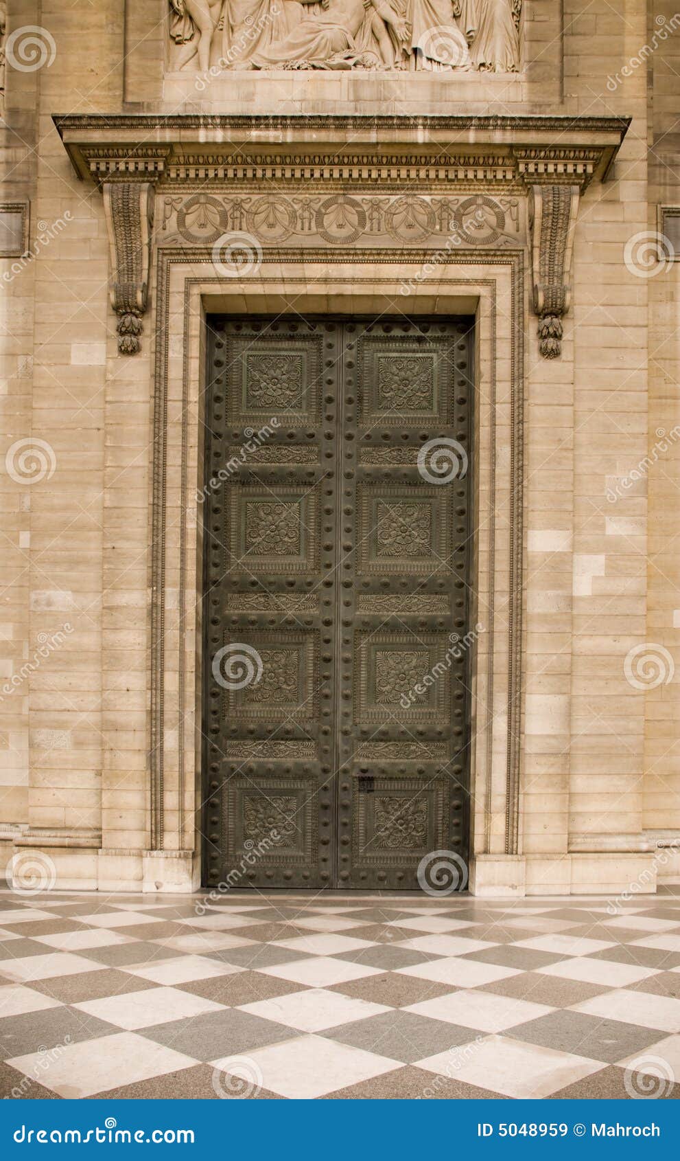 classical antic door - closed