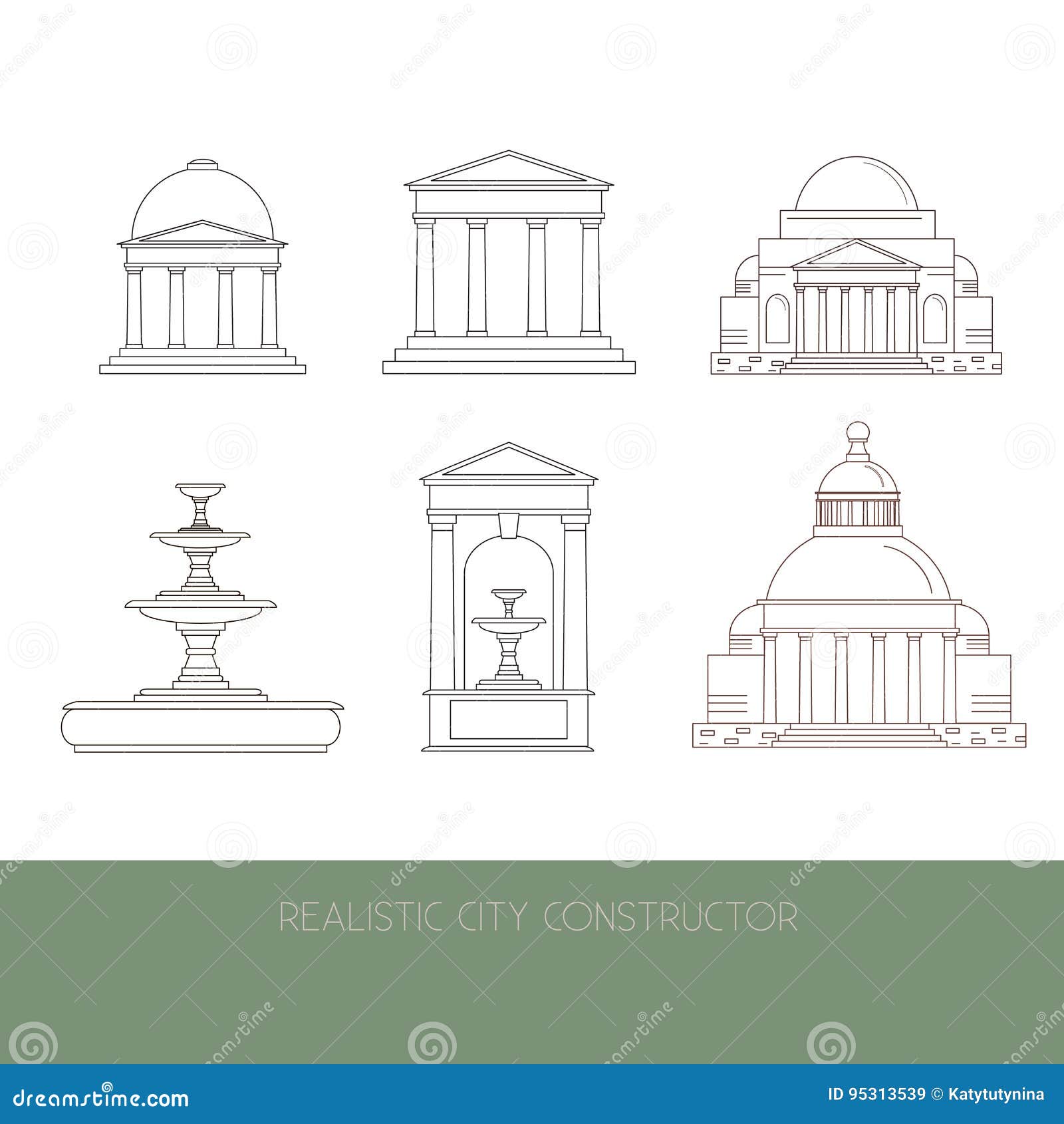 Download Classical Architectural Collection Made In Vector. Stock ...