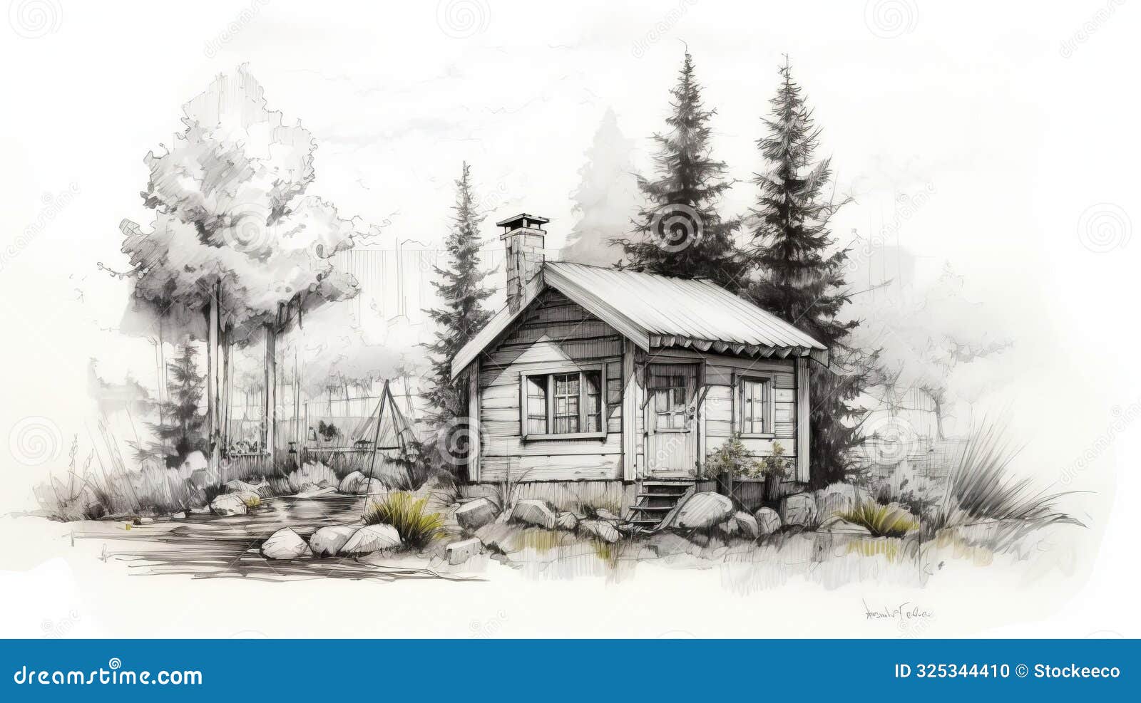 classical architecture inspired luxury tiny home in forest setting