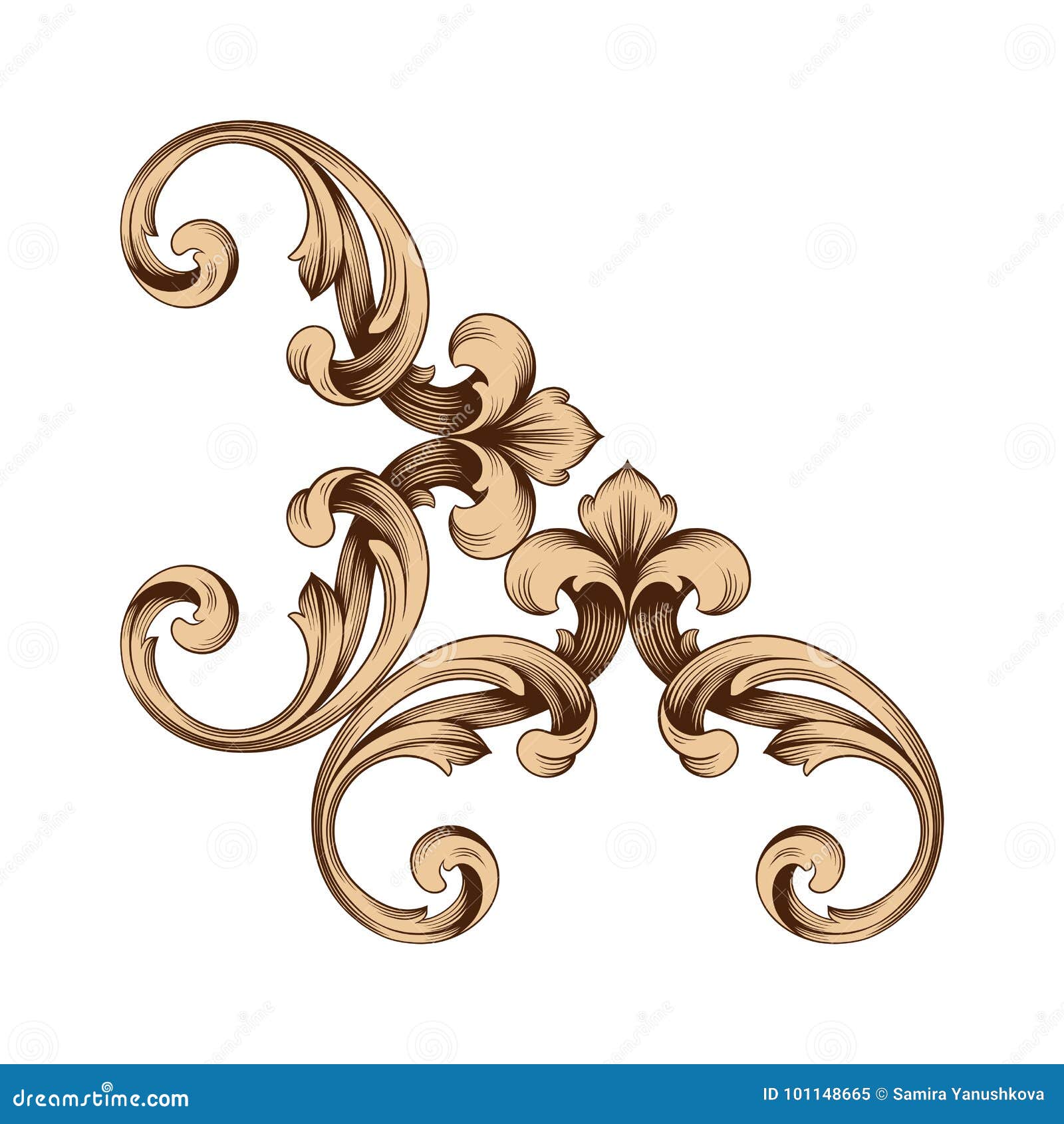 Classical Baroque Ornament Vector Stock Vector - Illustration of acanthus,  frame: 101148665, image size:1600x1690