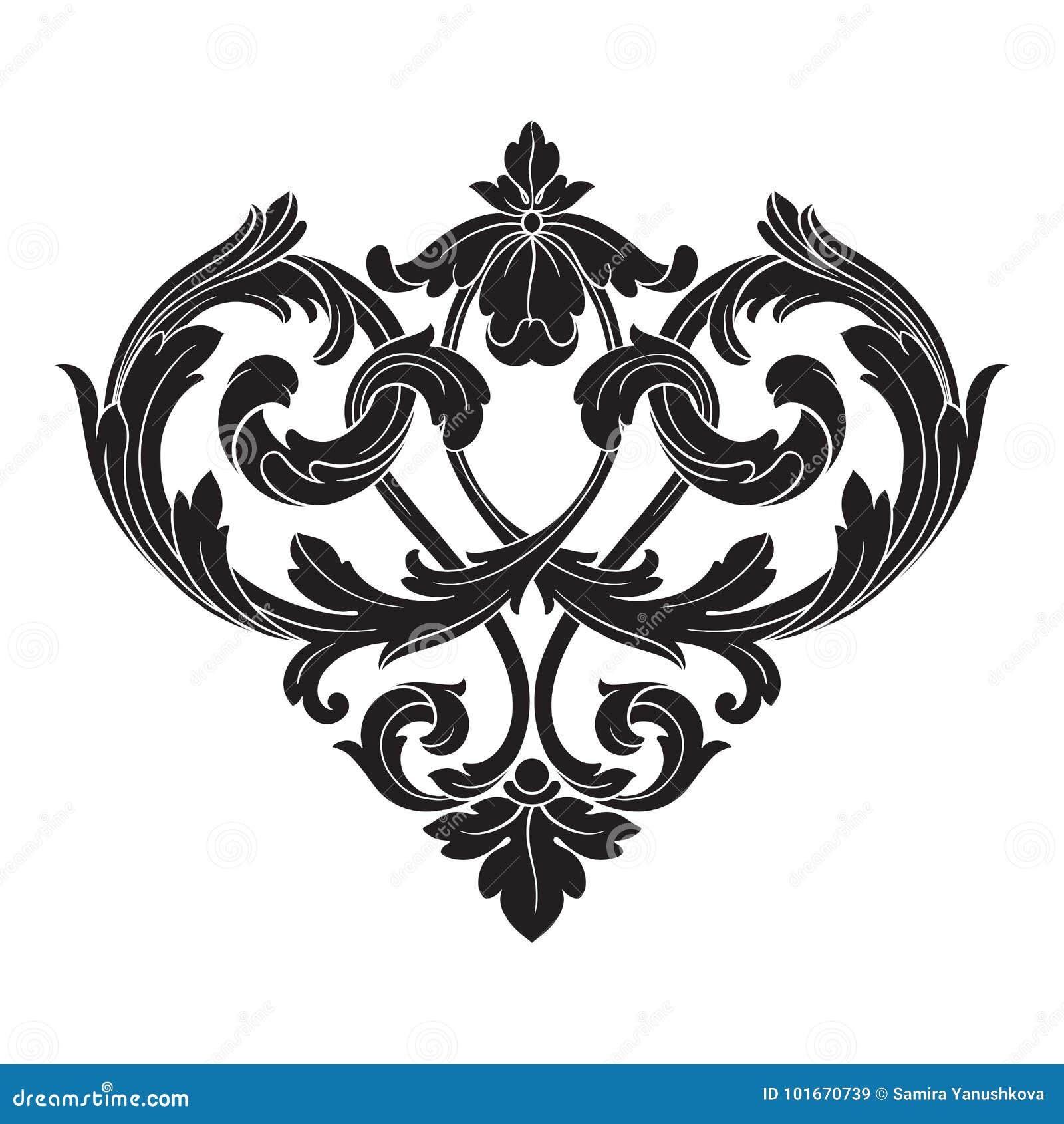 Classical Baroque Ornament Vector Stock Vector Illustration of