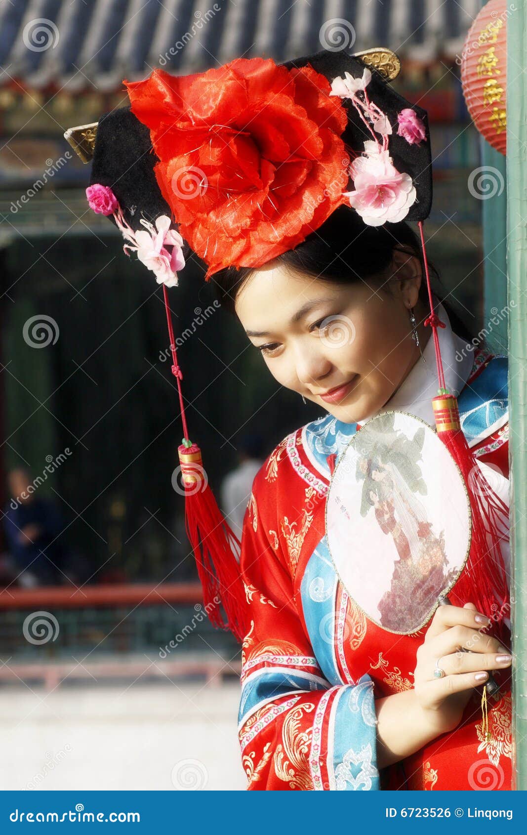 Classical beauty in China. stock photo. Image of beautiful - 6723526