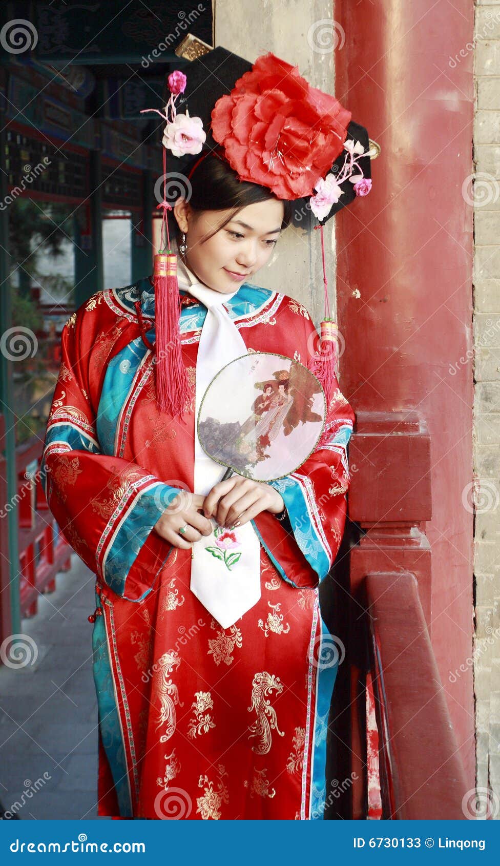 Classical beauty in China. stock image. Image of chinese - 6730133