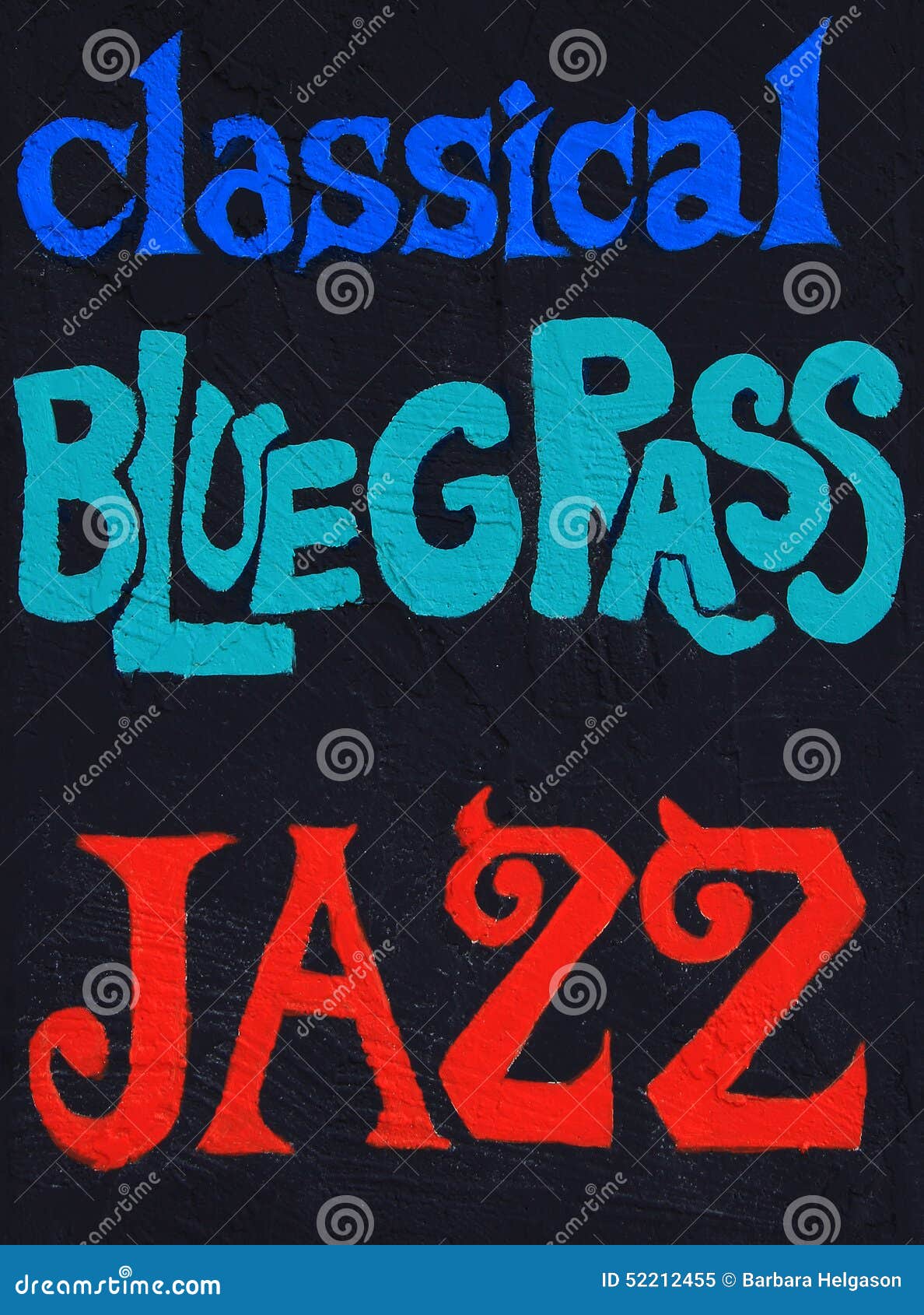 classical, bluegrass, jazz